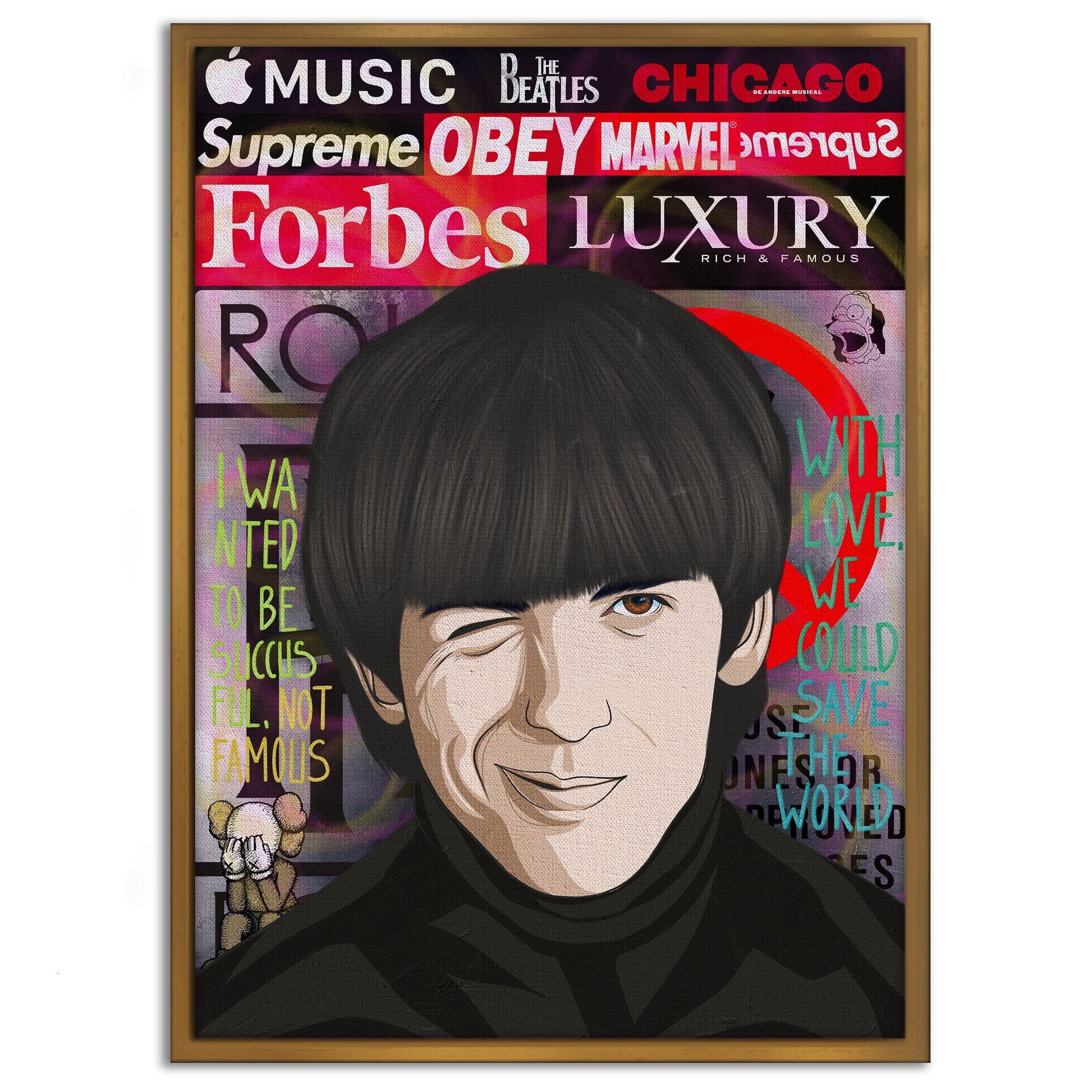 The Beatles 3 - Leinwandbild Pop Art by SimpleCanvas