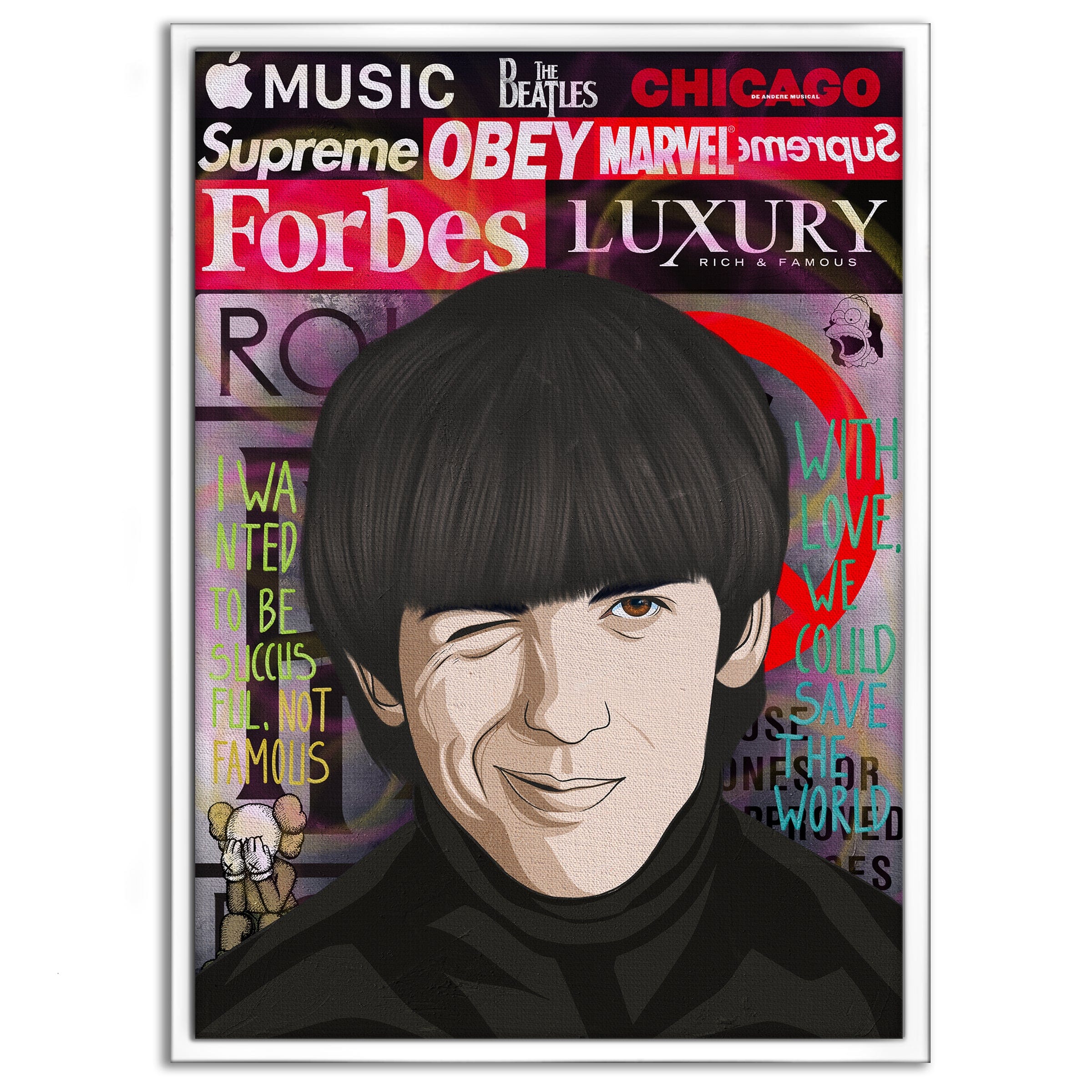 The Beatles 3 - Leinwandbild Pop Art by SimpleCanvas