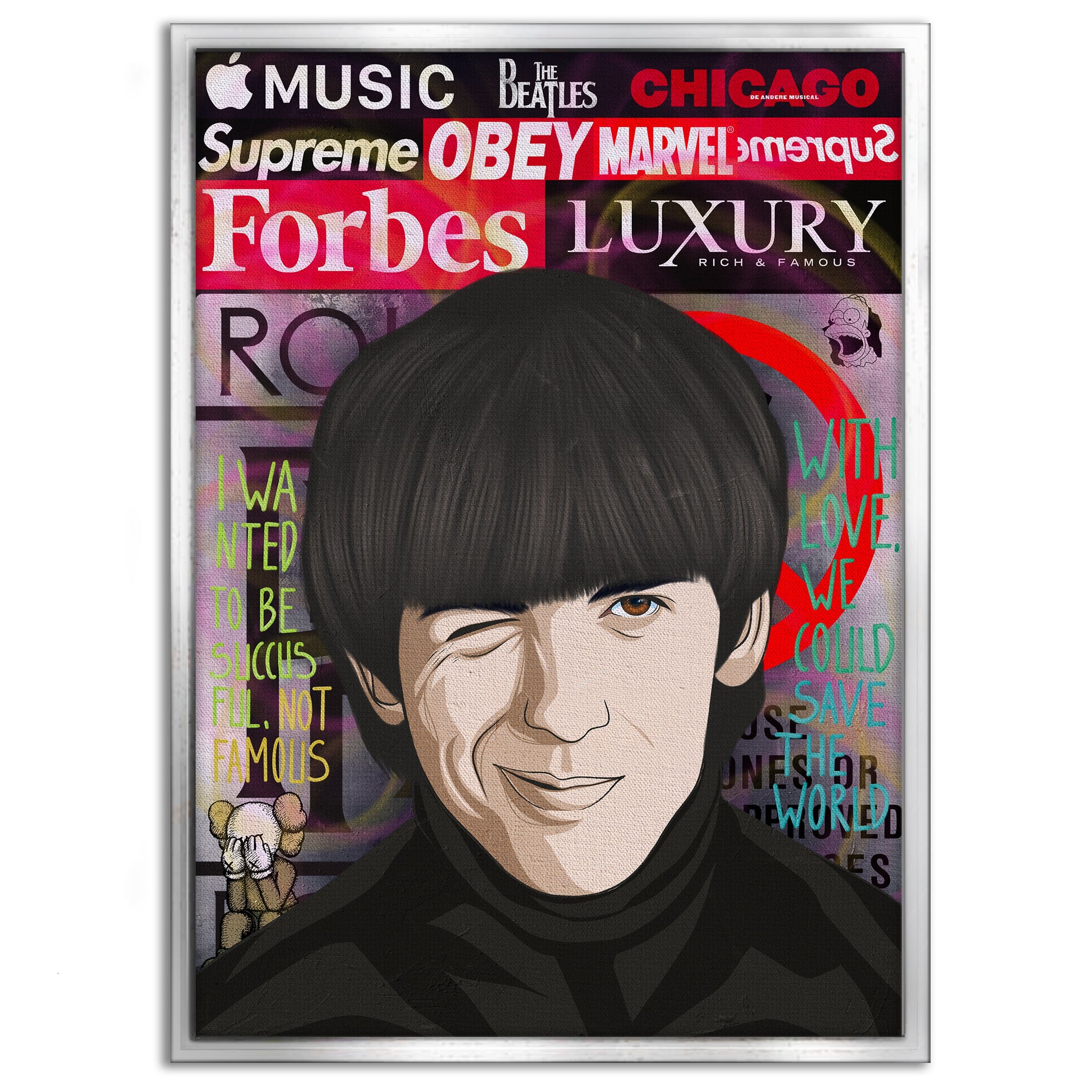 The Beatles 3 - Leinwandbild Pop Art by SimpleCanvas