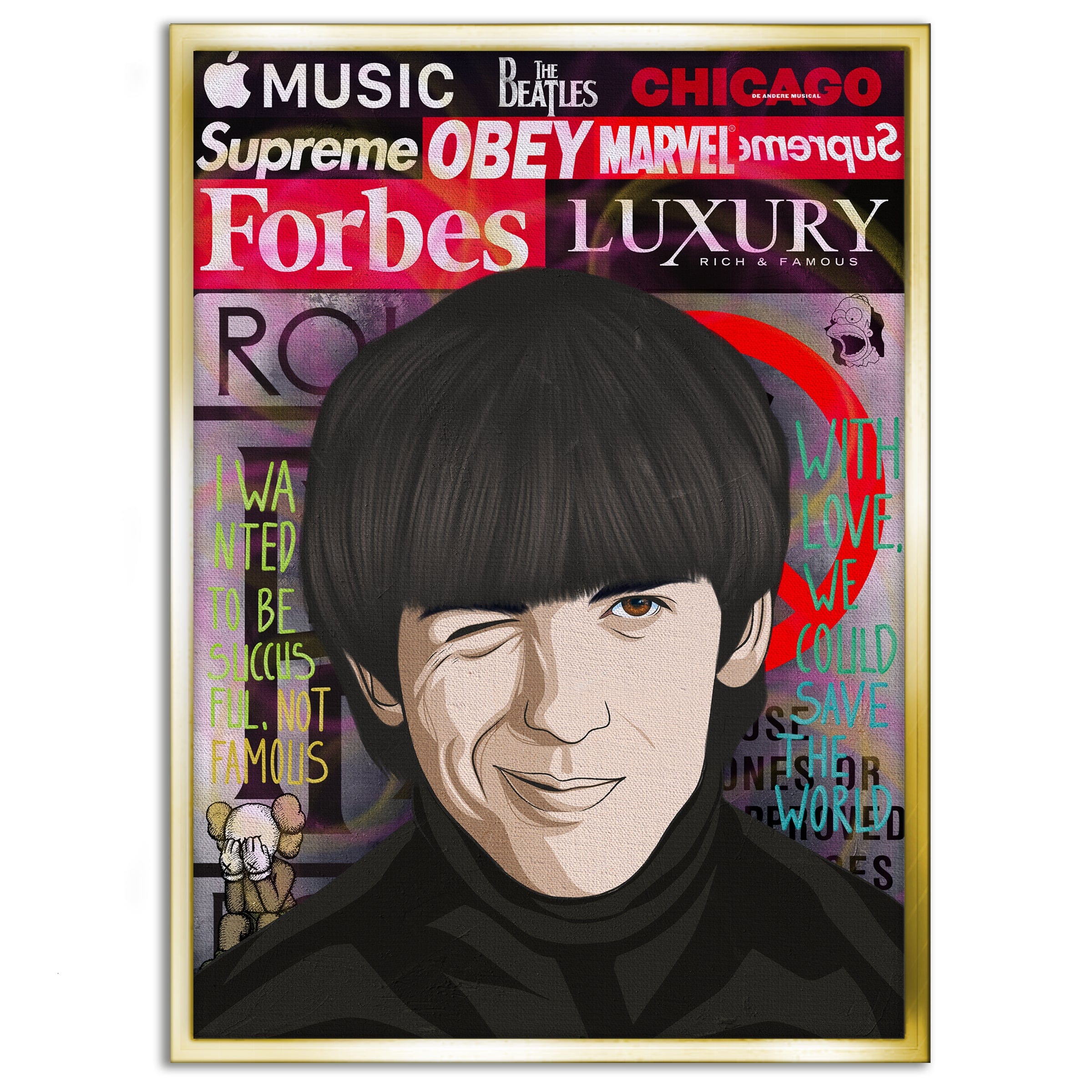 The Beatles 3 - Leinwandbild Pop Art by SimpleCanvas