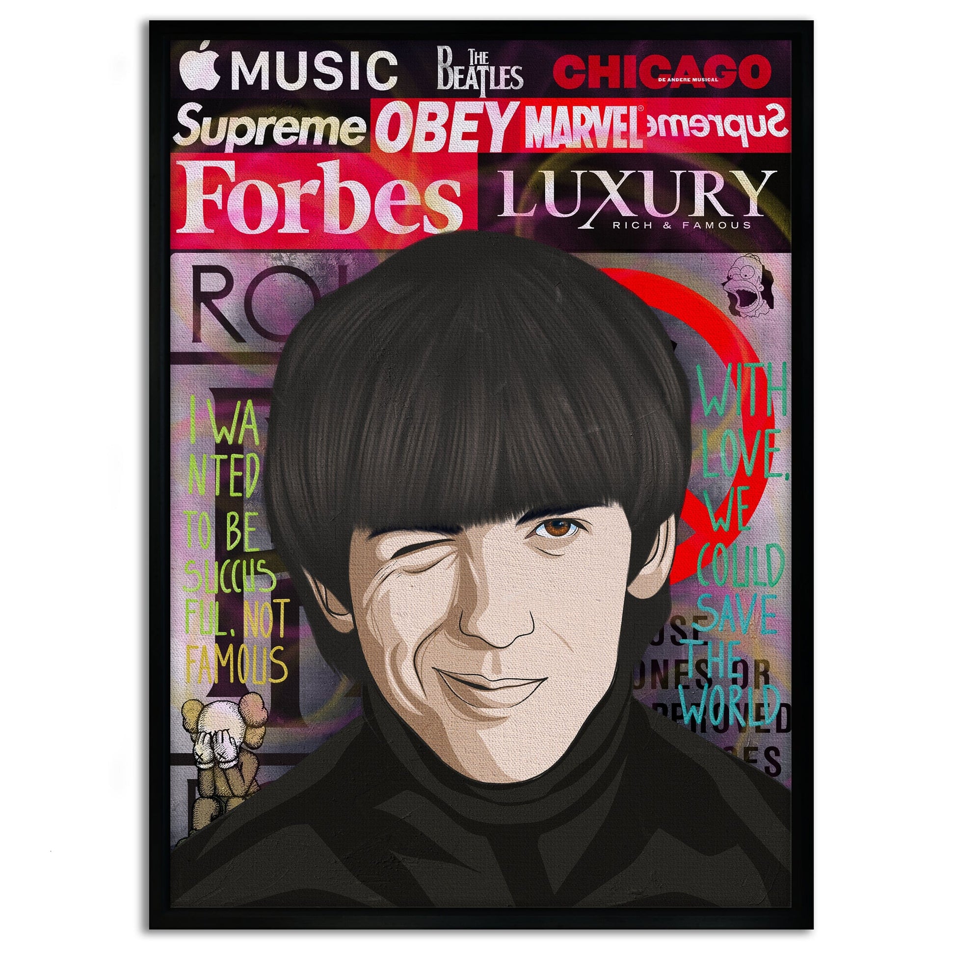 The Beatles 3 - Leinwandbild Pop Art by SimpleCanvas