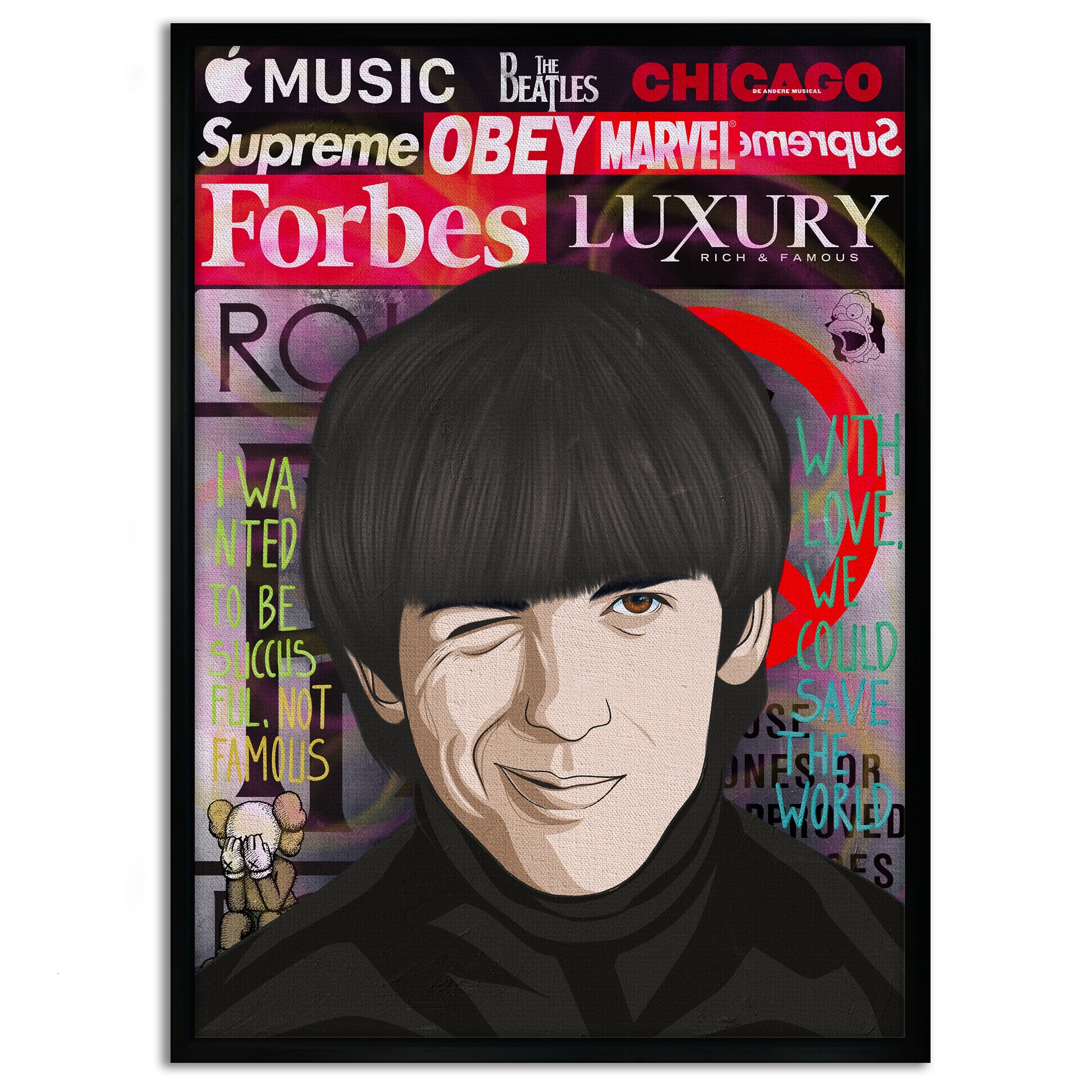 The Beatles 3 - Leinwandbild Pop Art by SimpleCanvas