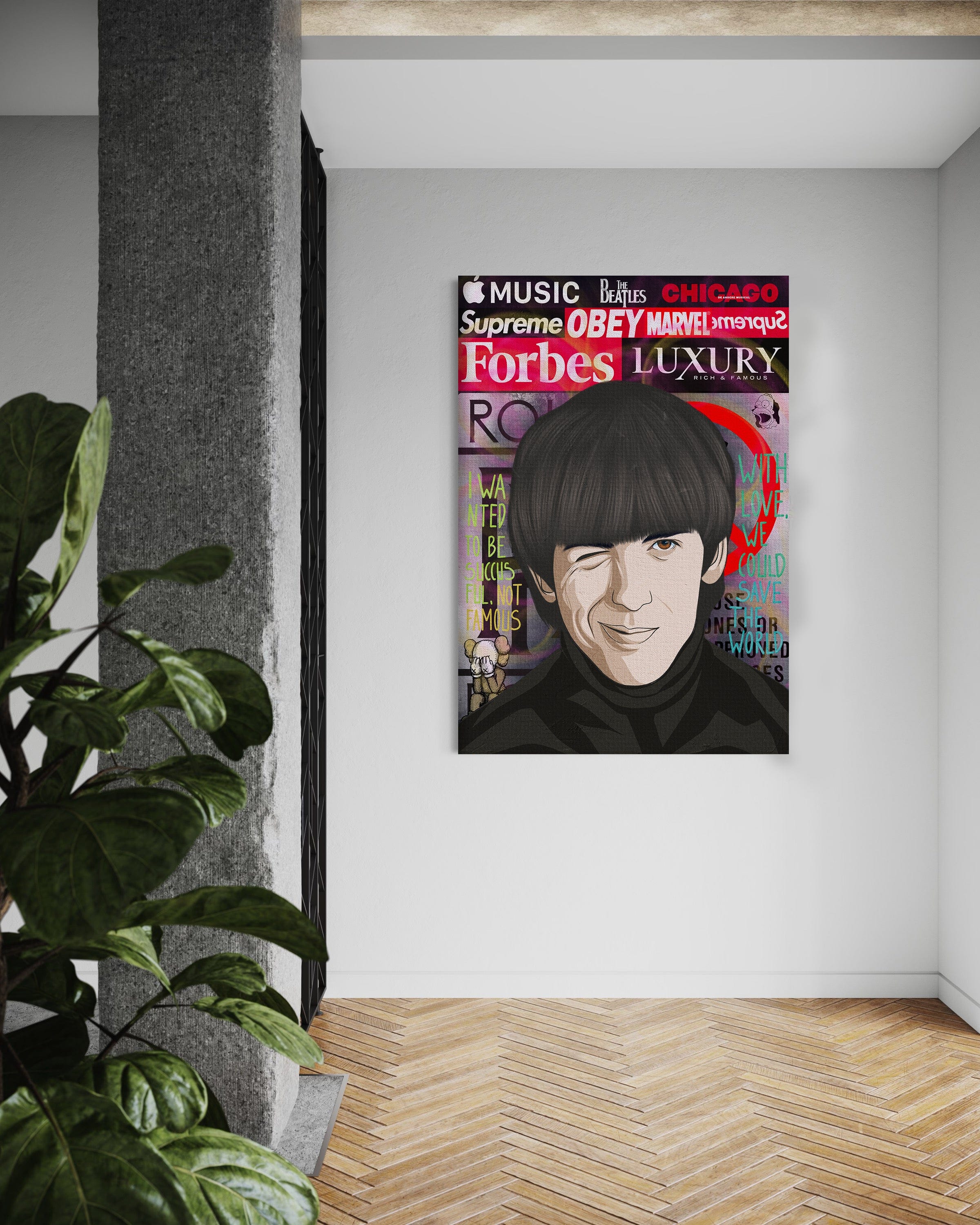 The Beatles 3 - Leinwandbild Pop Art by SimpleCanvas