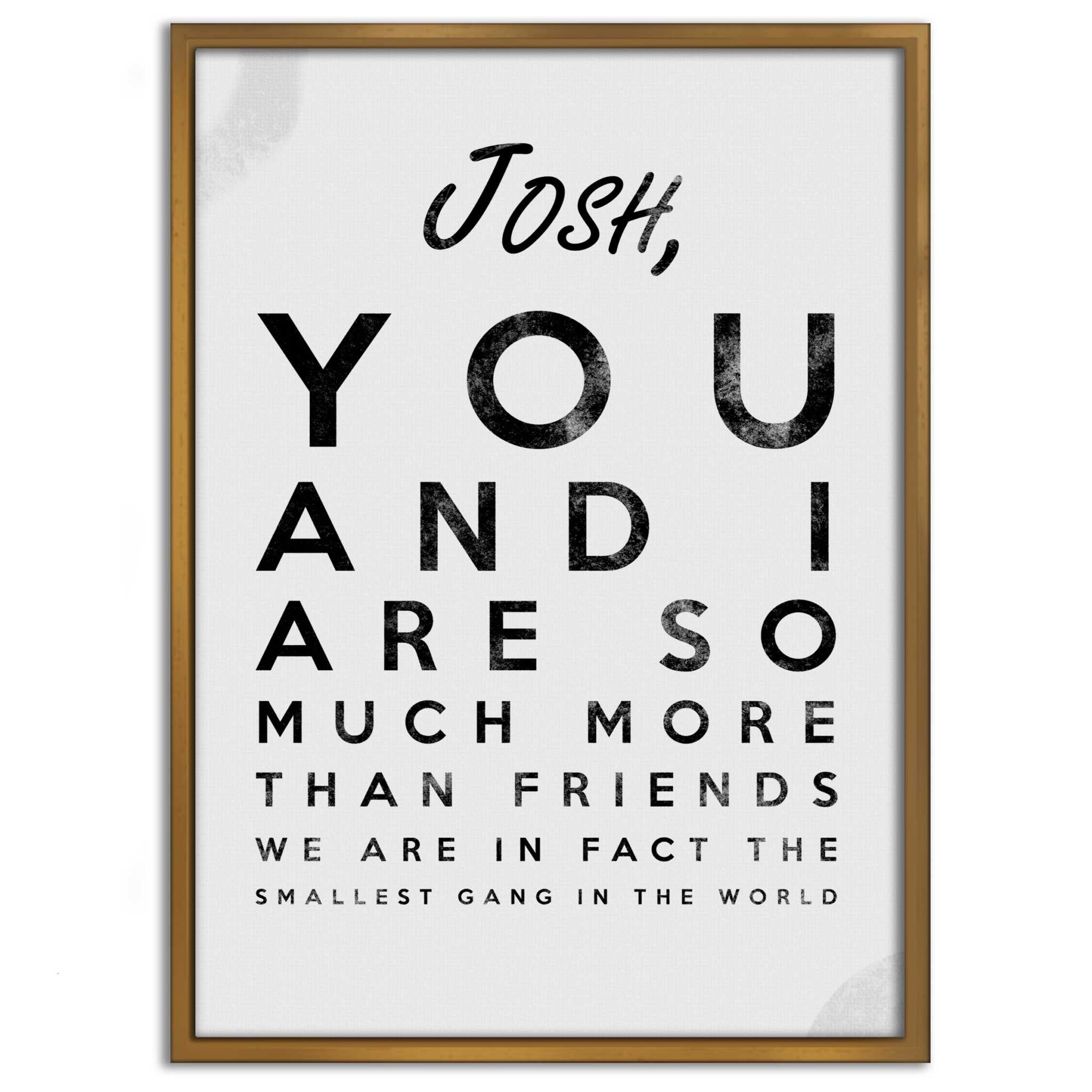 The smallest Gang - Dein Name / dein Spruch - Personalisierbar by SimpleCanvas