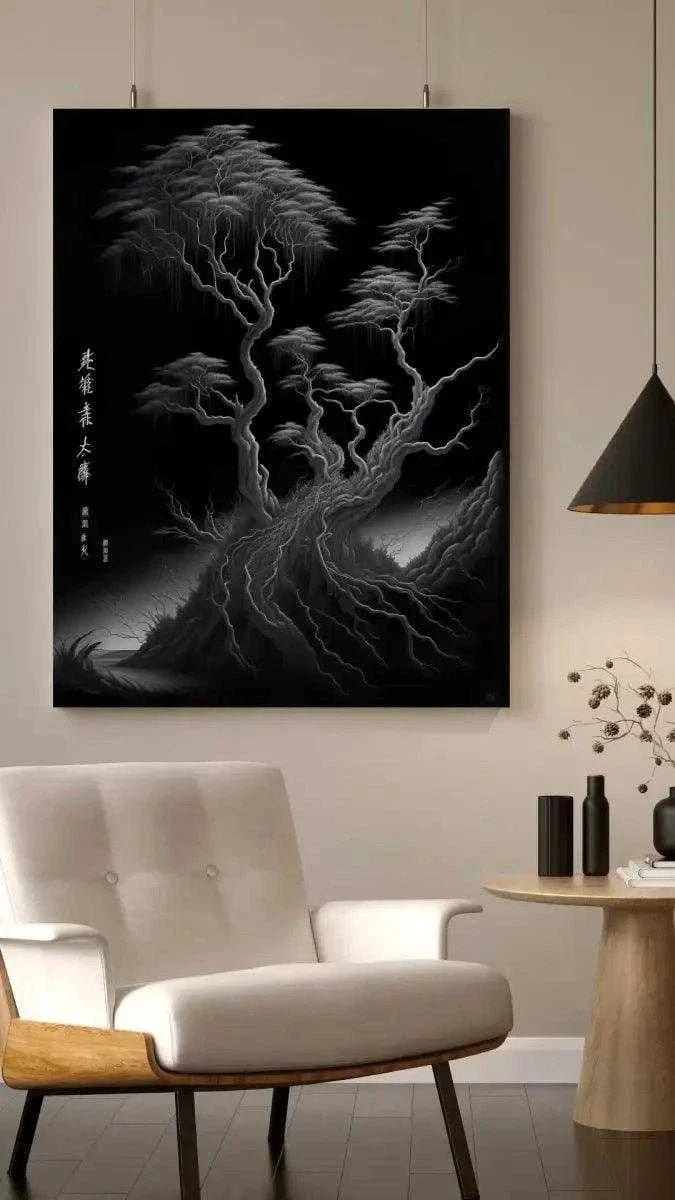 The Tree Of Eternal Life - Leinwandbild Japanisch by SimpleCanvas
