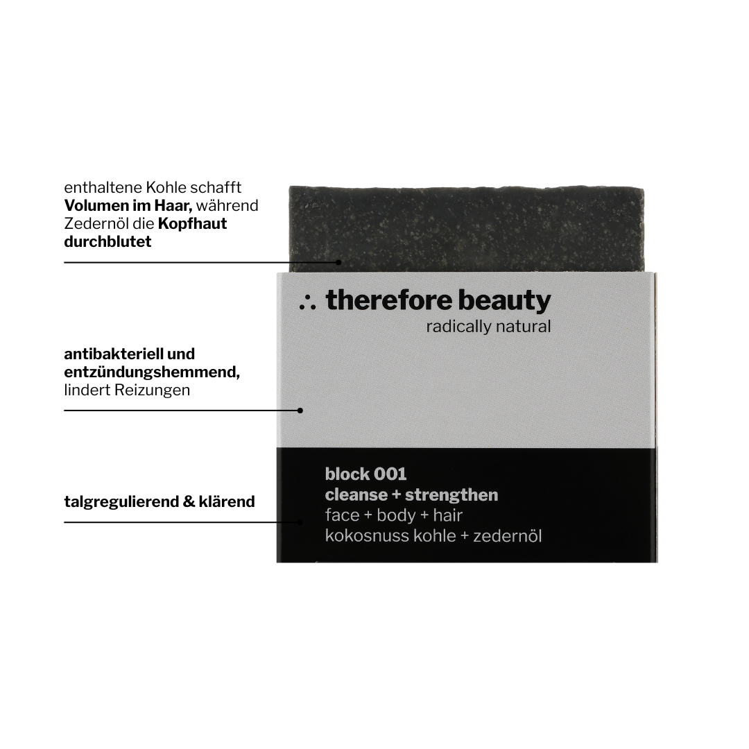 Schwarze Bio Seife Mit Kokosnusskohle Aktivkohle Und Zedernöl Für Haar Haut Körper Block 001 Talgregulierend Klärend