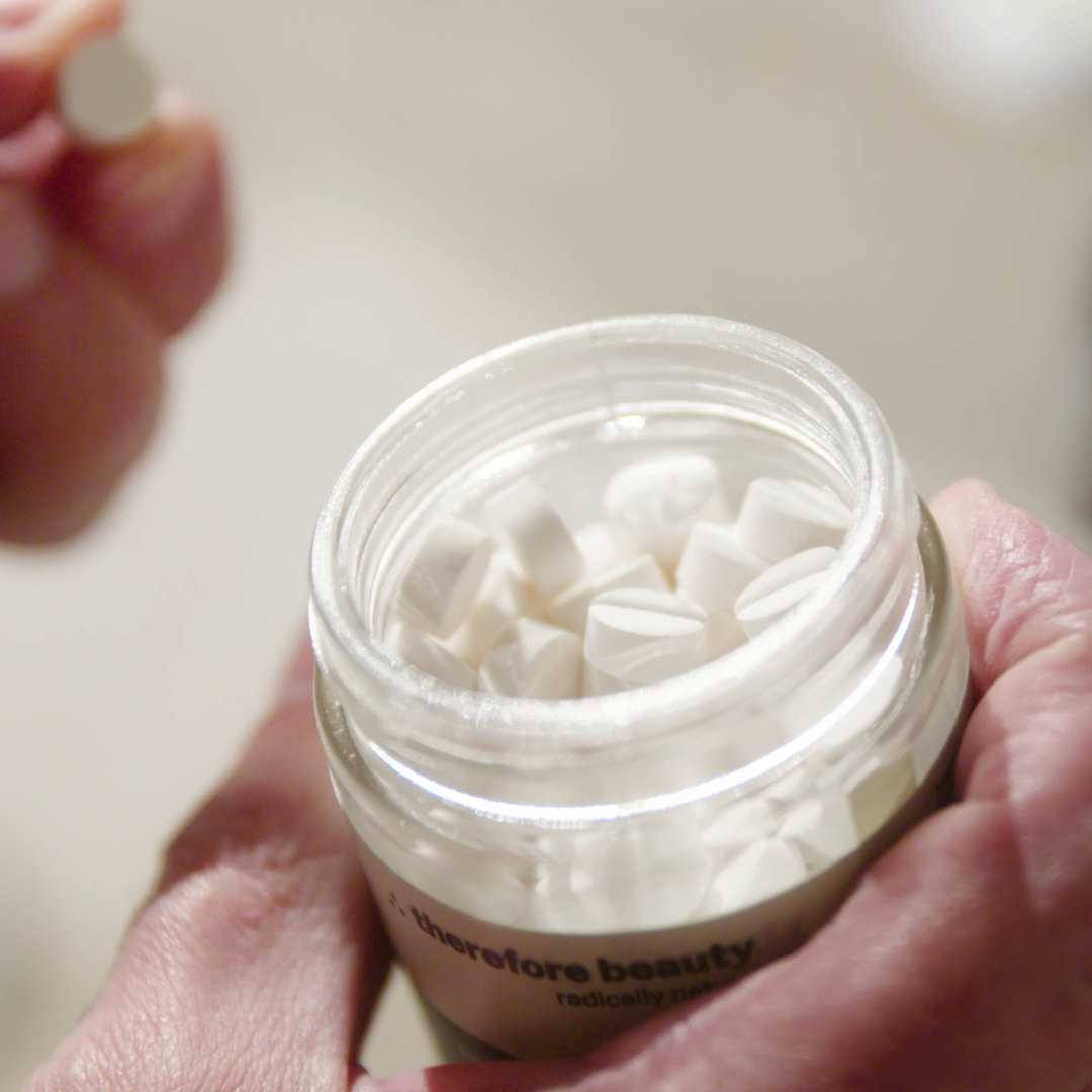 Zahnputztabletten 002 Feste Zahnpasta Mit Minze Für Frischen Atem Und Saubere Zähne Plastikfreier Nachfüllbeutel