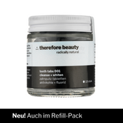 Tooth Tabs 001 Zahnputztabletten Mit Aktivkohle Für Sanfte Aufhellung Der Zähne Im Plastikfreien Nachfüllbeutel