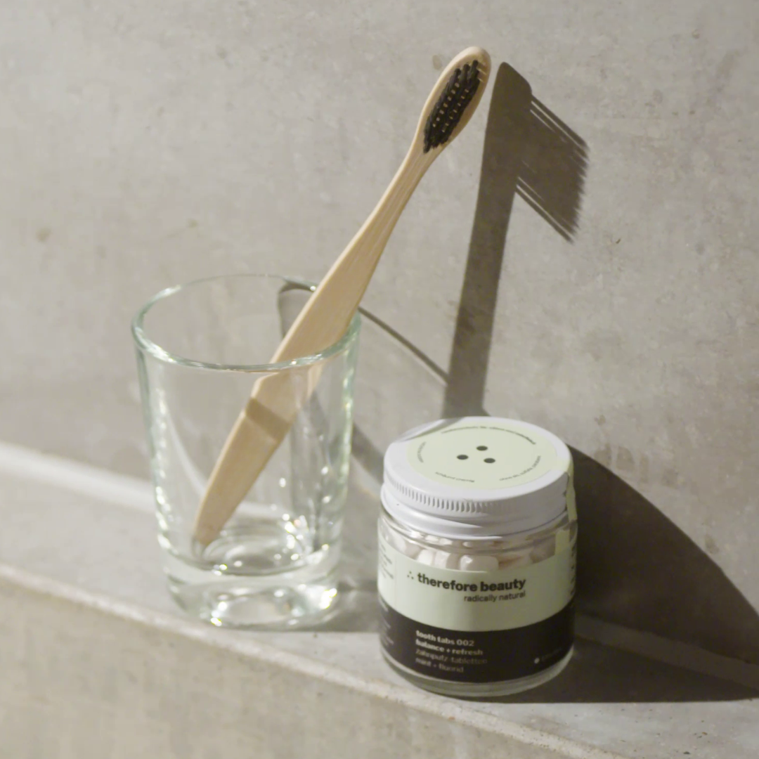 Zahnputztabletten 002 Feste Zahnpasta Mit Minze Für Frischen Atem Und Saubere Zähne Plastikfreier Nachfüllbeutel