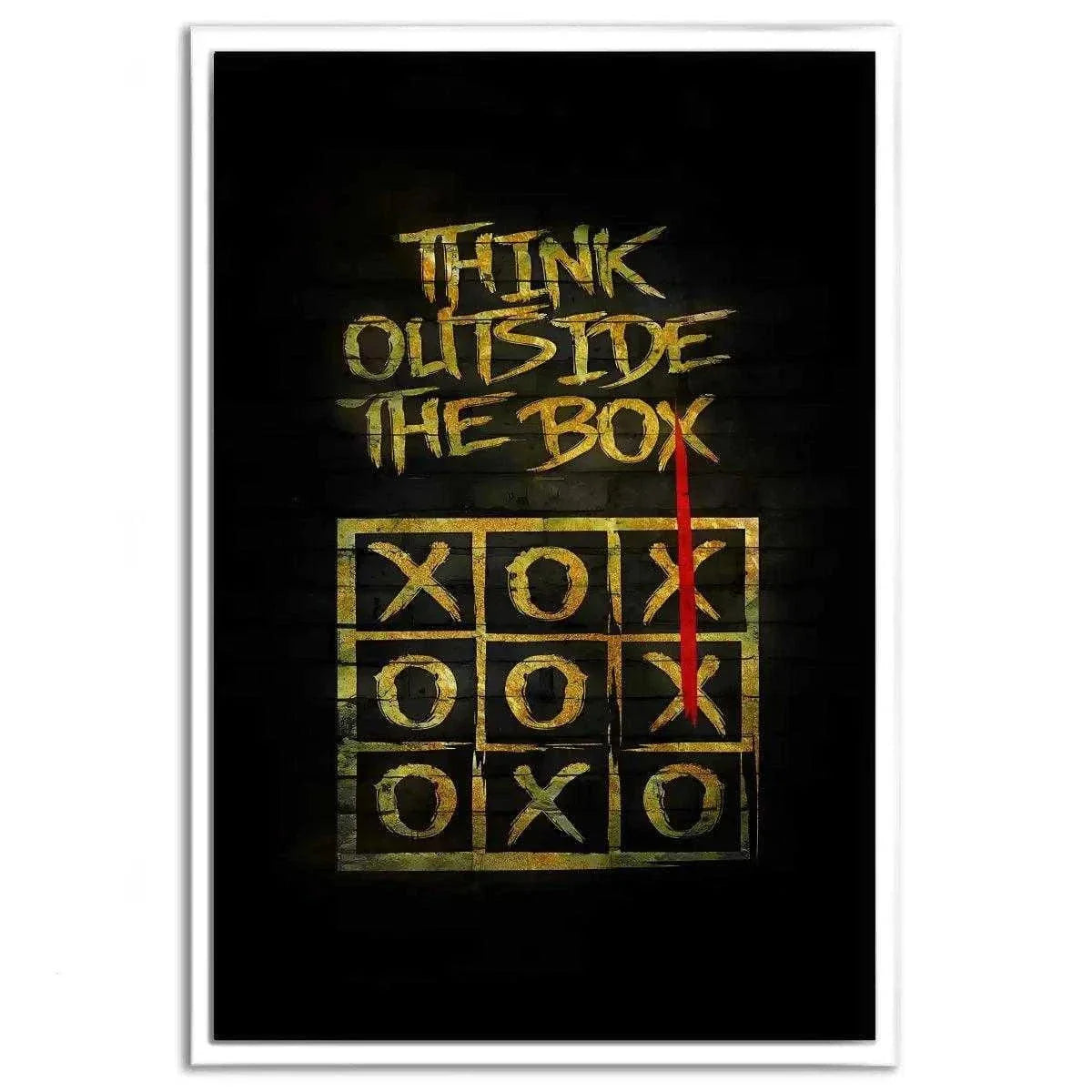 Think outside the Box - Leinwandbild Motivation by SimpleCanvas