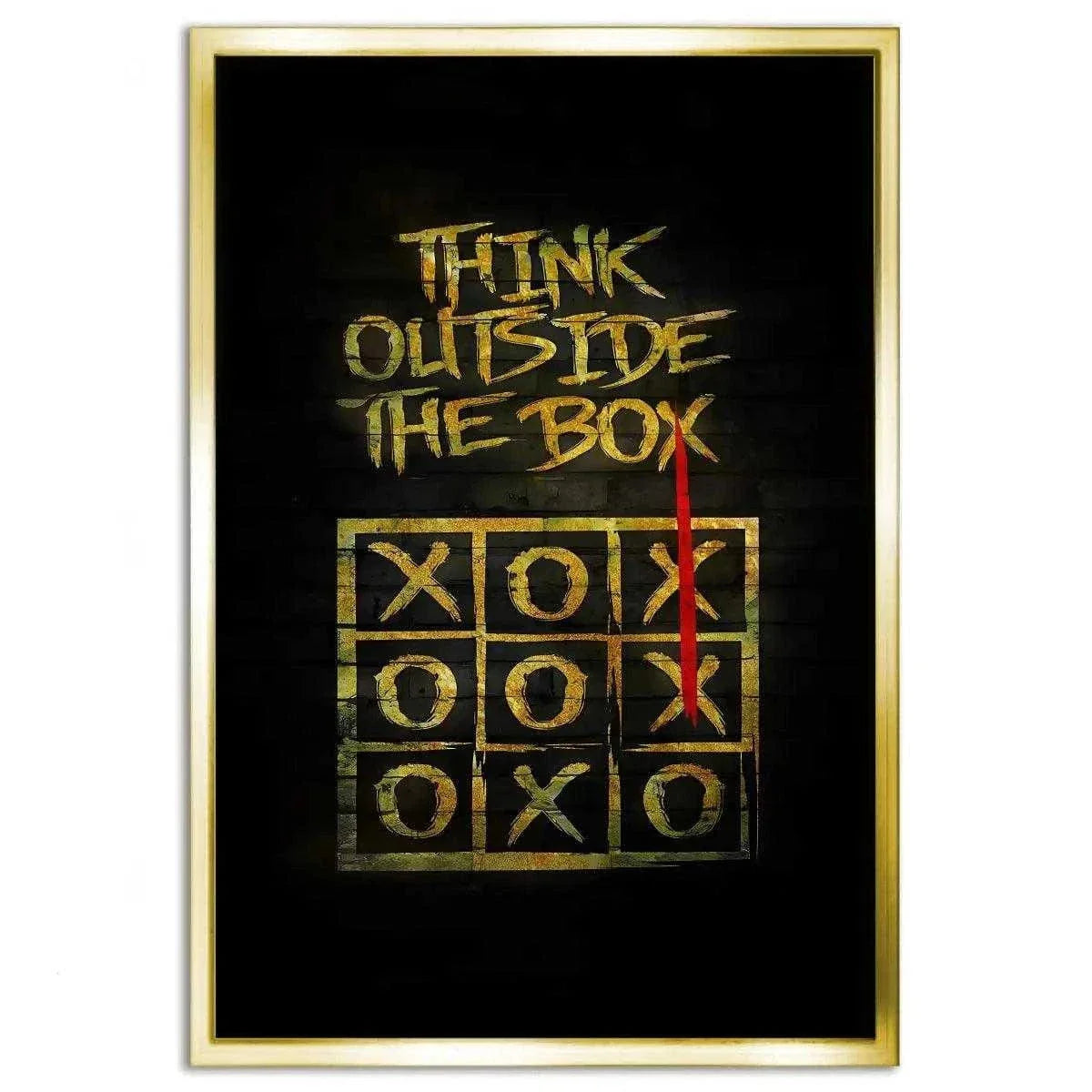 Think outside the Box - Leinwandbild Motivation by SimpleCanvas