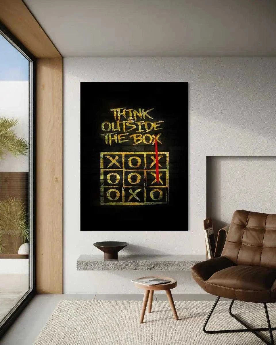 Think outside the Box - Leinwandbild Motivation by SimpleCanvas