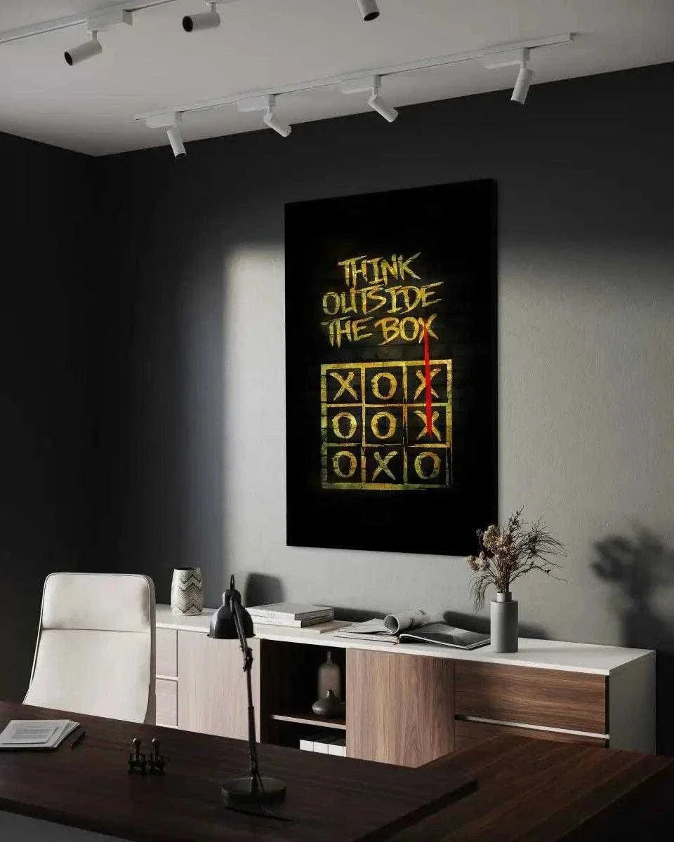 Think outside the Box - Leinwandbild Motivation by SimpleCanvas
