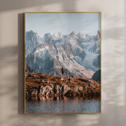 Hiker on the Tour du Mont Blanc Print - Chamonix Mountain Wall Art