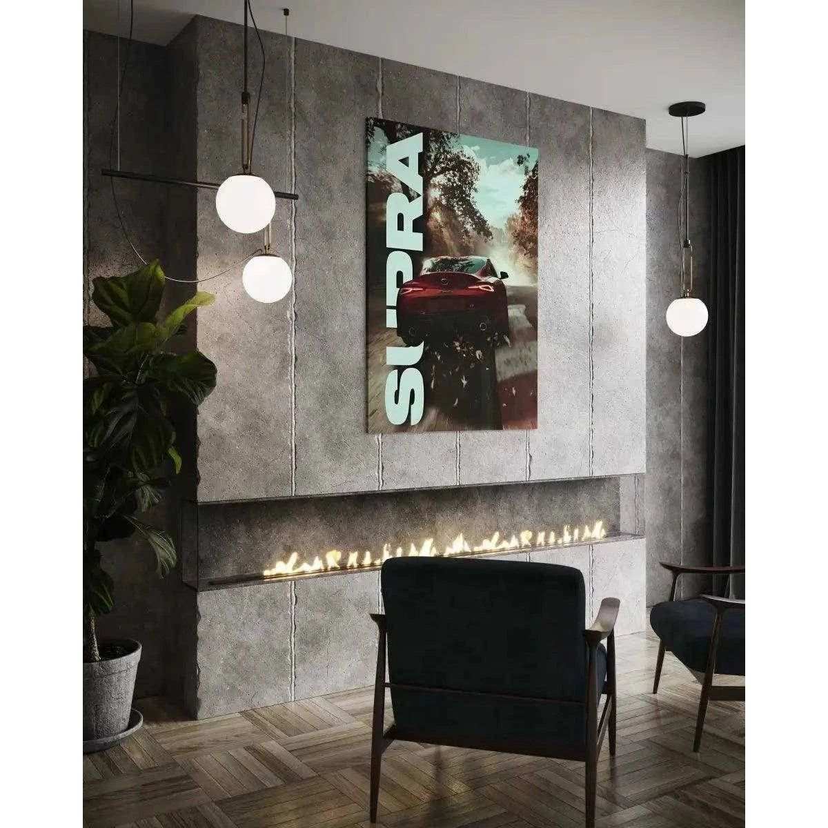 Toyota Supra - Auto Leinwandbild by SimpleCanvas