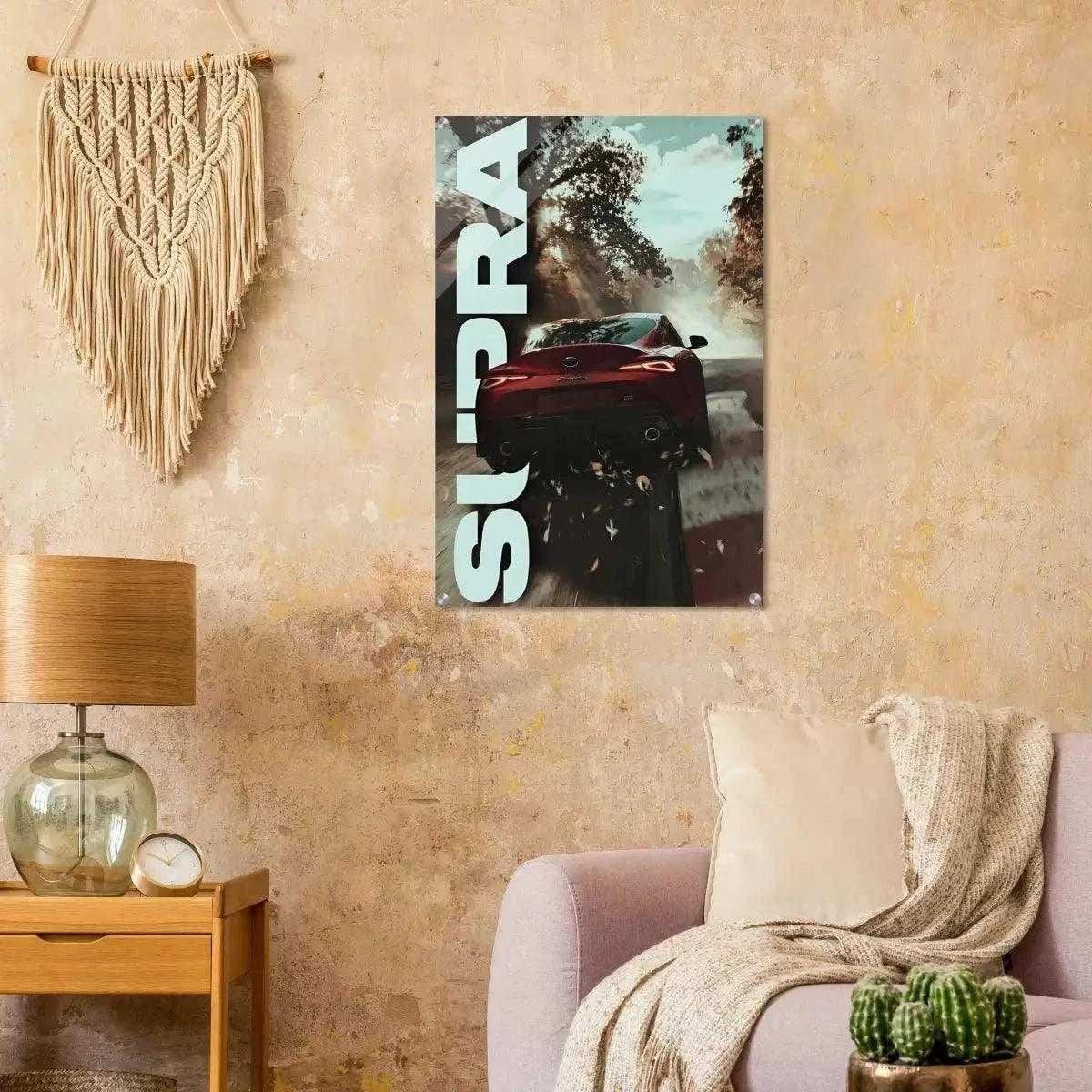 Toyota Supra - Auto Leinwandbild by SimpleCanvas