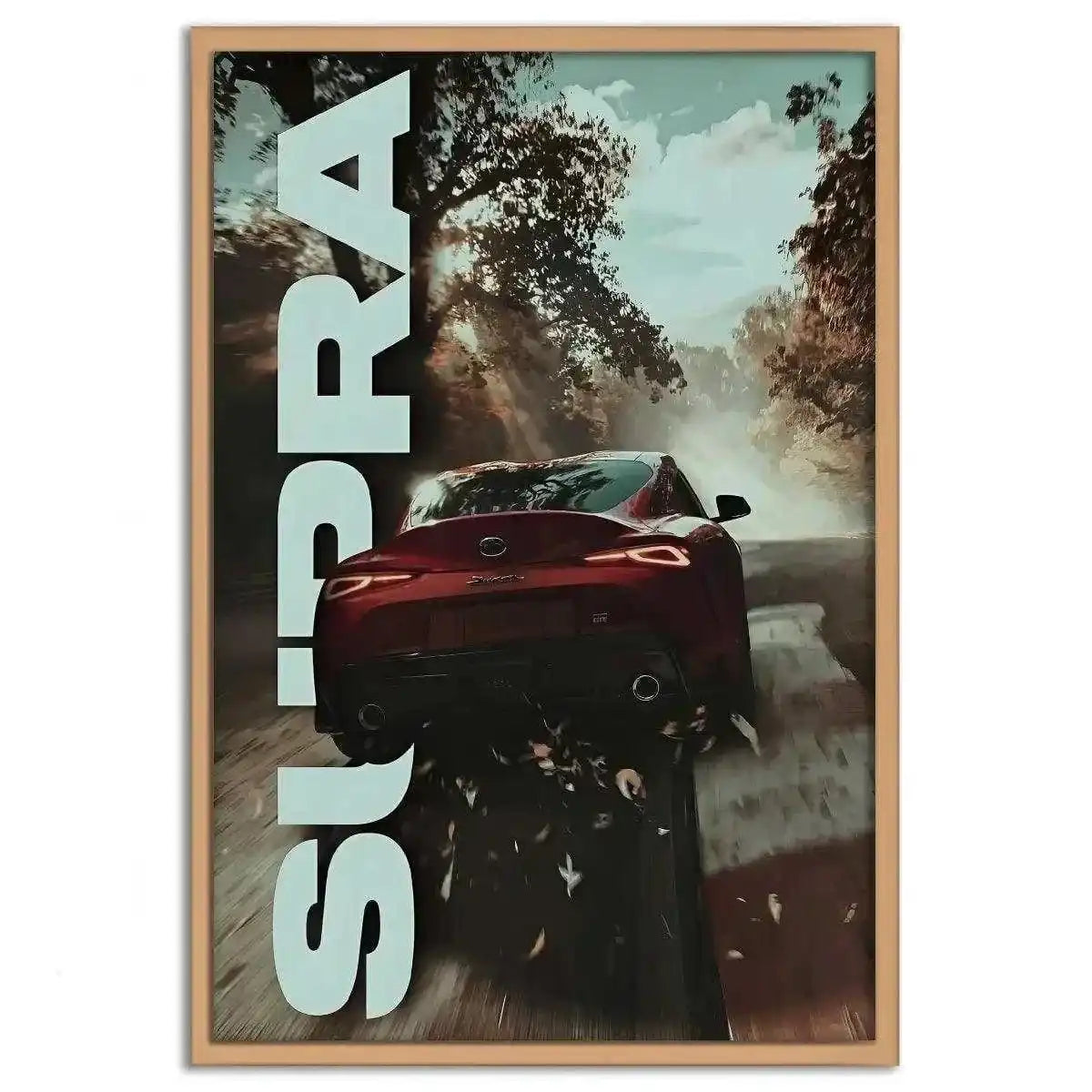 Toyota Supra - Auto Leinwandbild by SimpleCanvas