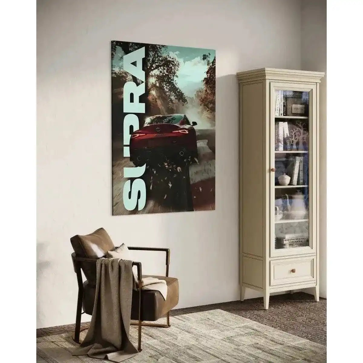 Toyota Supra - Auto Leinwandbild by SimpleCanvas