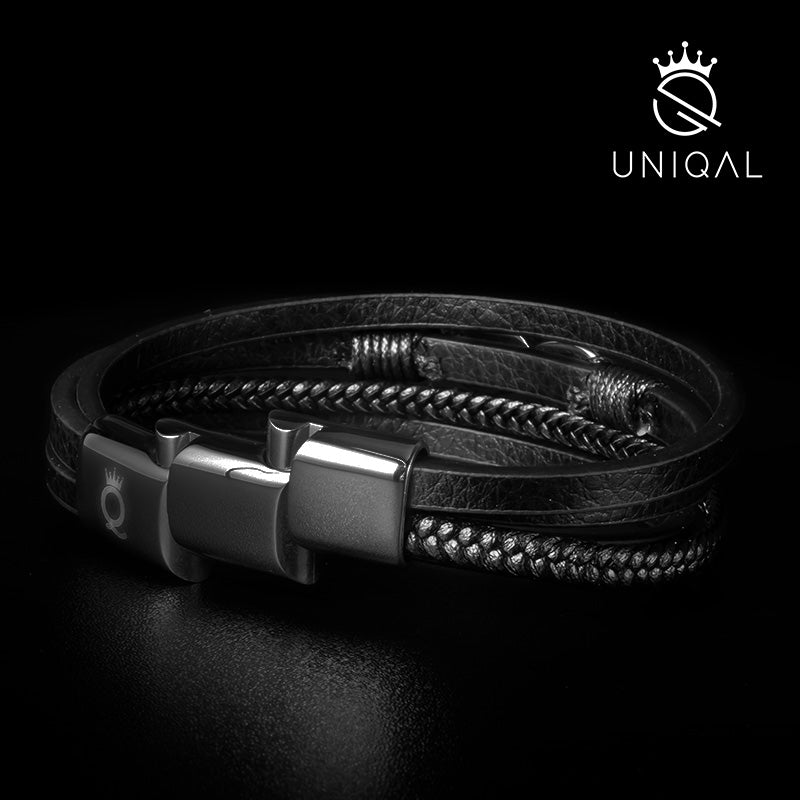 Black Nice Unisex Lederarmband Aus Echtem Rindsleder Mit Edelstahl Besatz Gravur Möglich Größen 19 21 23 Cm