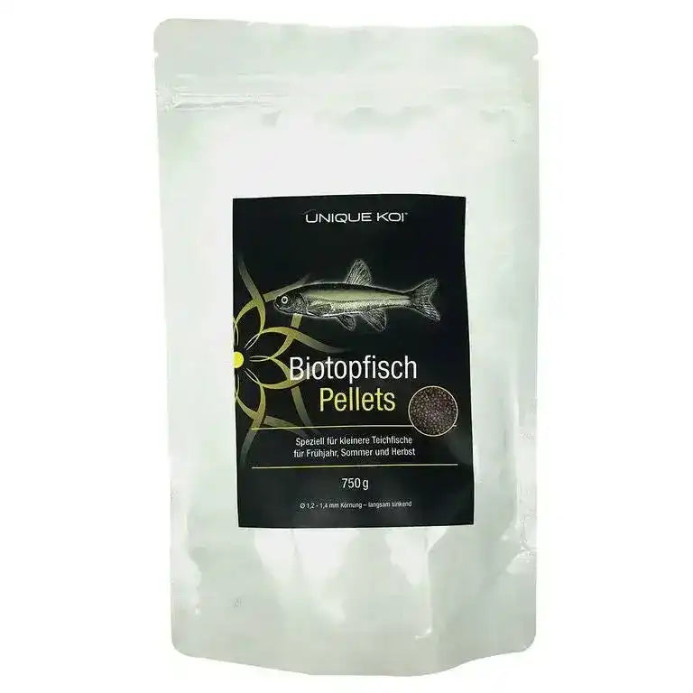 Unique Koi Biotopfisch Pellets 750 g Ø 1,2 - 1,4 mm - Japankoi.net