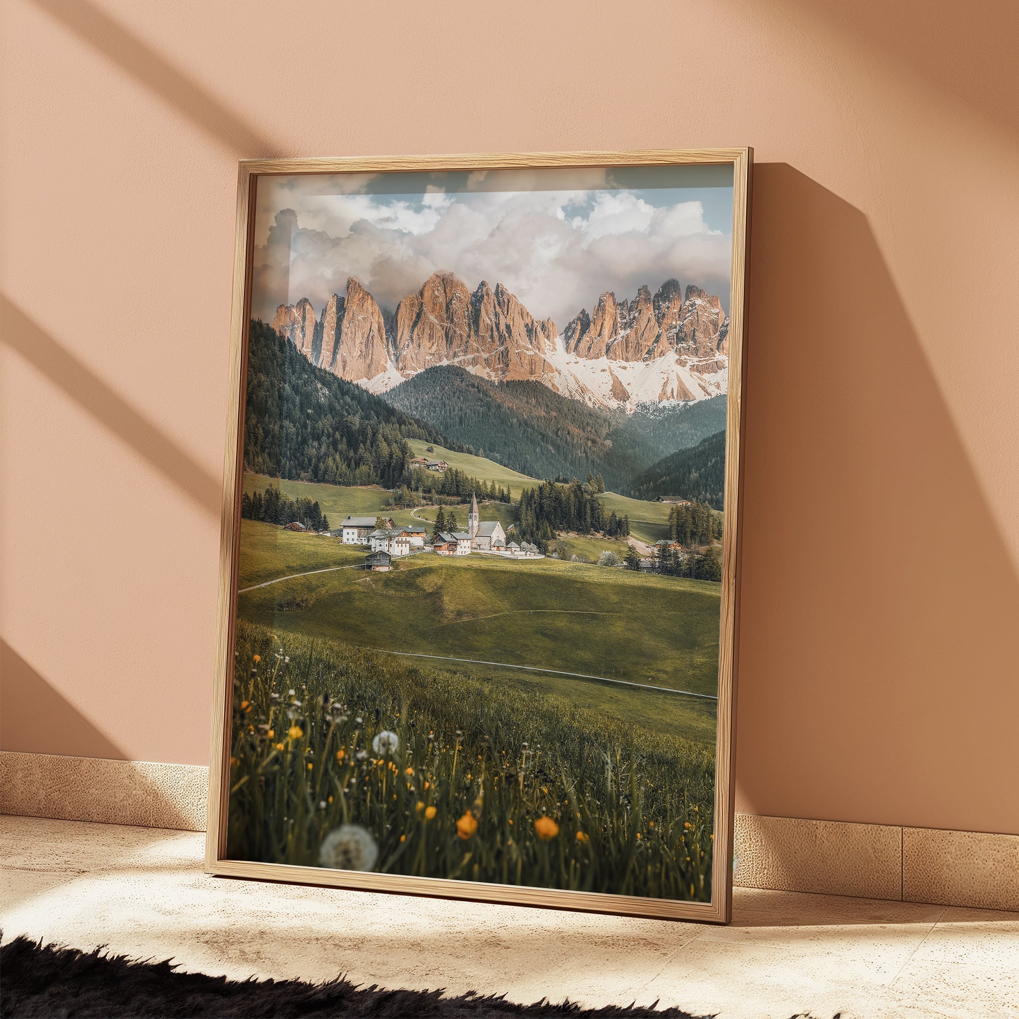 Val di Funes Sunset — Dolomites Wall Art Print