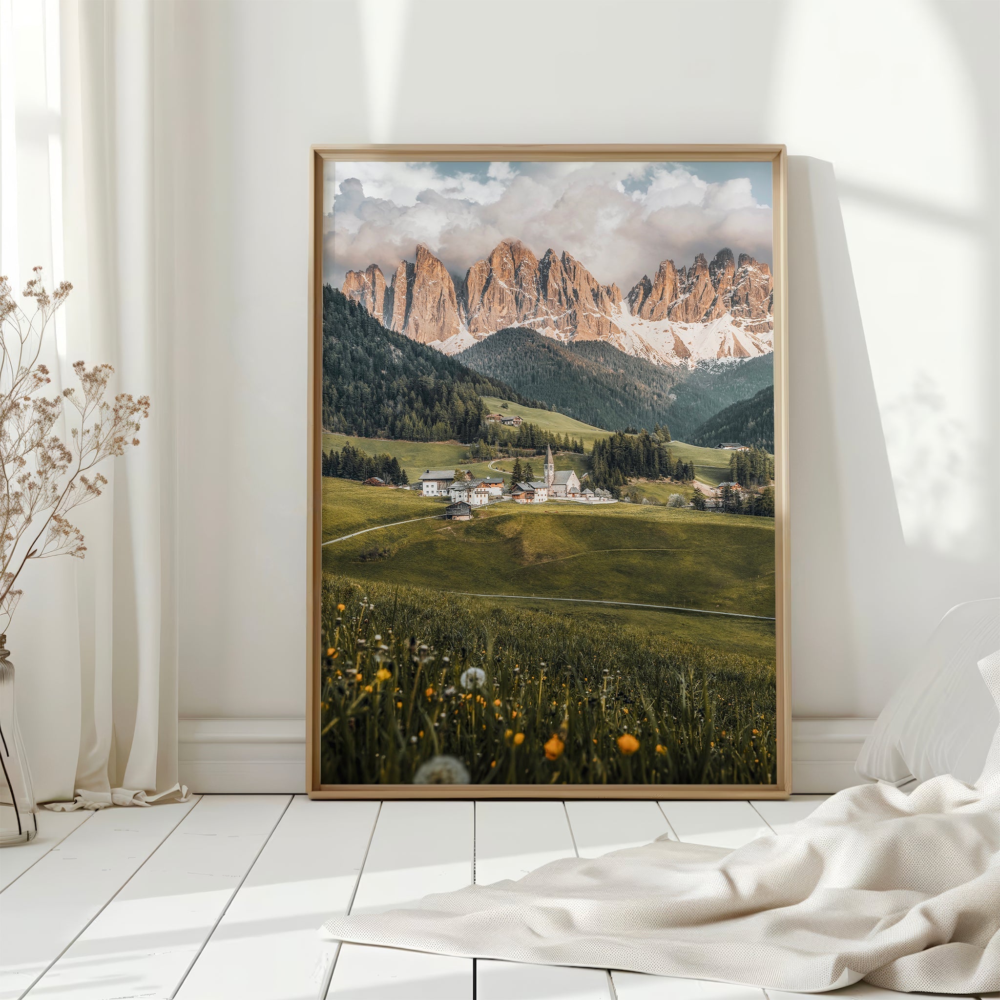 Val di Funes Sunset — Dolomites Wall Art Print