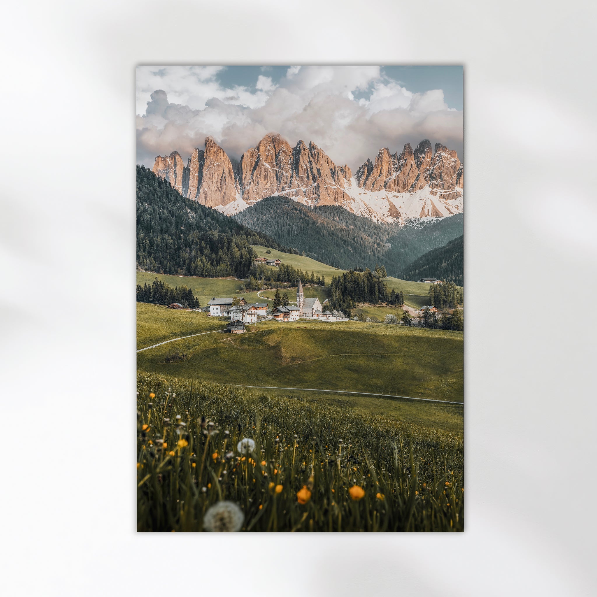 Val di Funes Sunset — Dolomites Wall Art Print