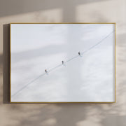 Three Mountaineers Traversing Vallee Blanche | Chamonix Wall Art