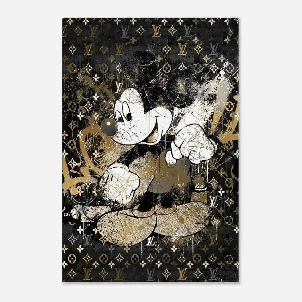 Vintage Mickey - Leinwandbild Luxuriös by SimpleCanvas