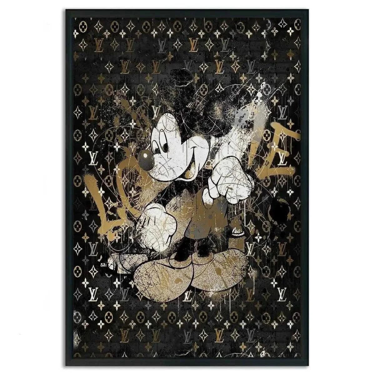 Vintage Mickey - Leinwandbild Luxuriös by SimpleCanvas