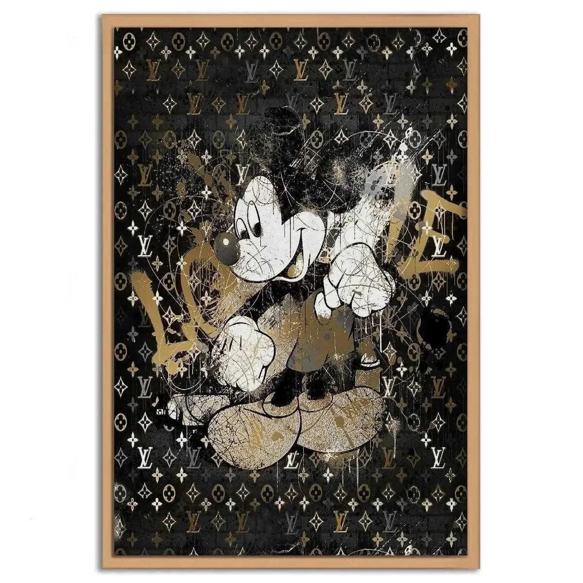 Vintage Mickey - Leinwandbild Luxuriös by SimpleCanvas