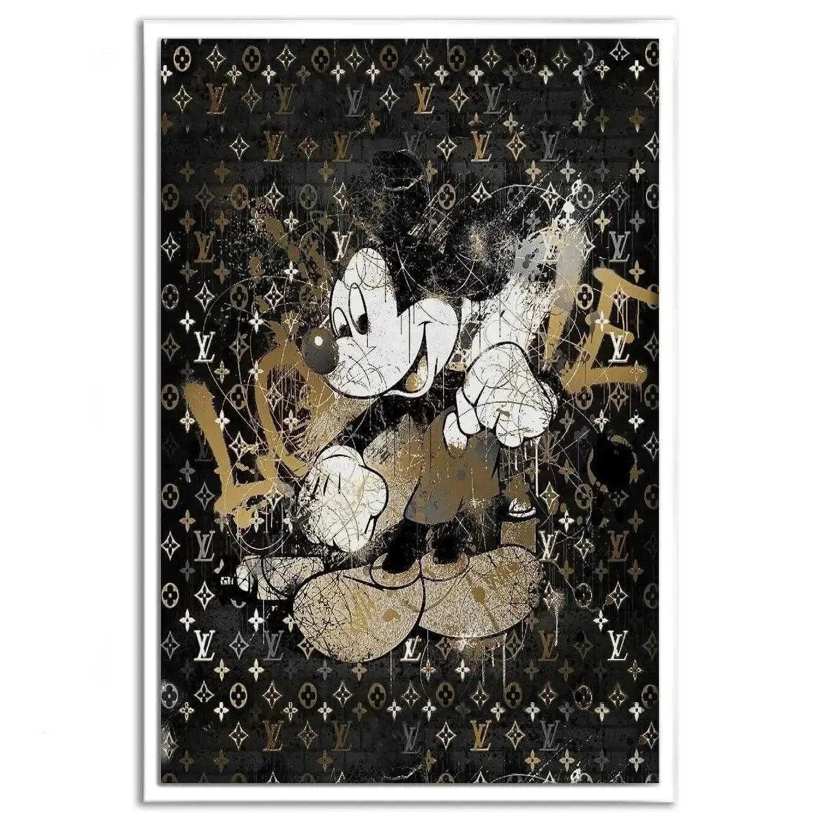 Vintage Mickey - Leinwandbild Luxuriös by SimpleCanvas