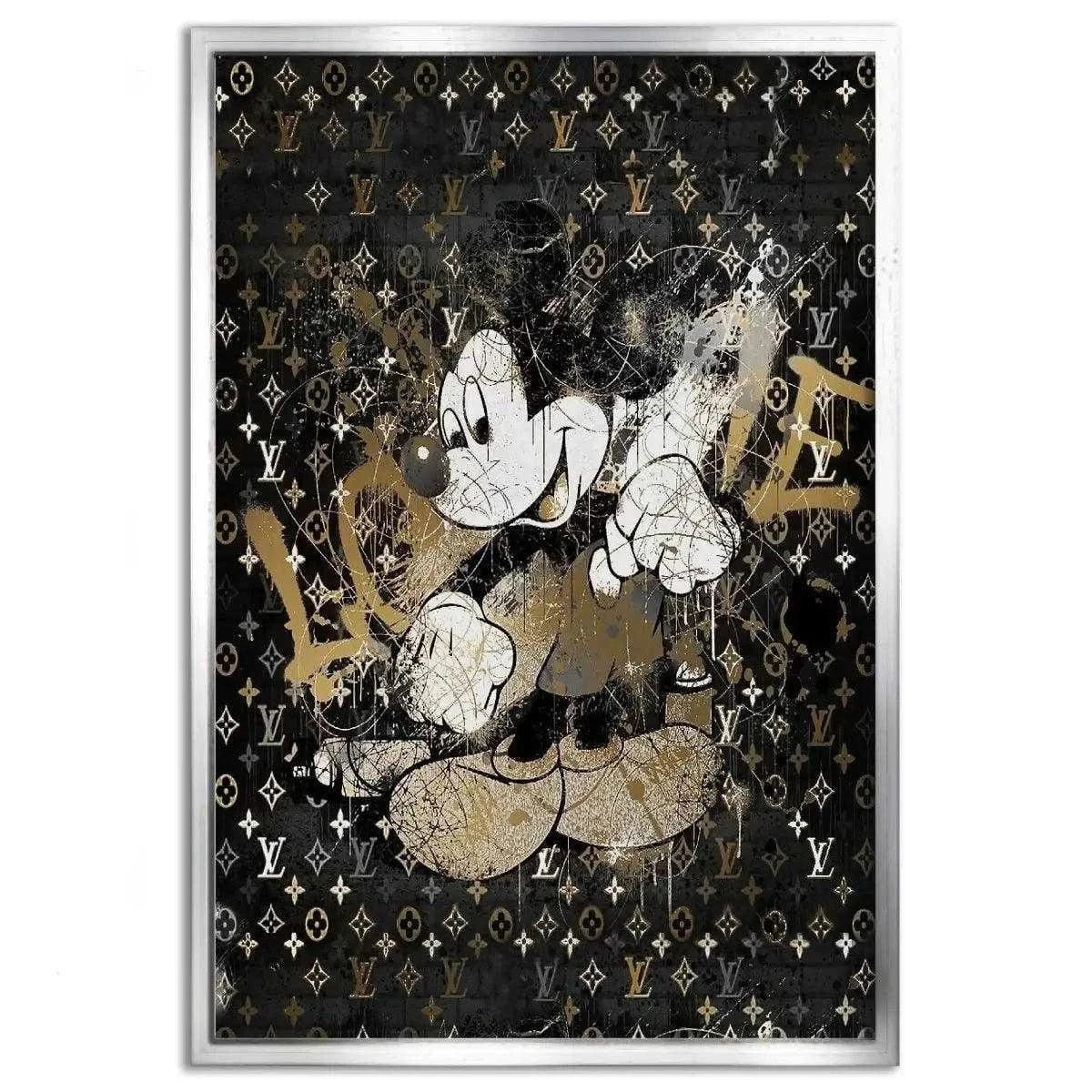 Vintage Mickey - Leinwandbild Luxuriös by SimpleCanvas