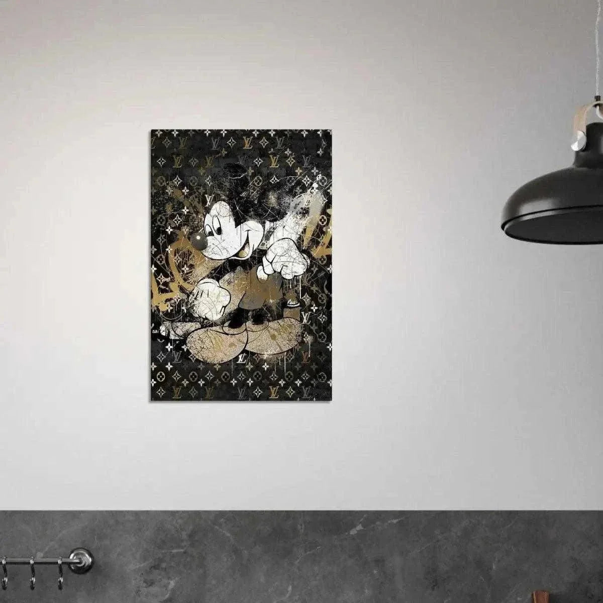 Vintage Mickey - Leinwandbild Luxuriös by SimpleCanvas