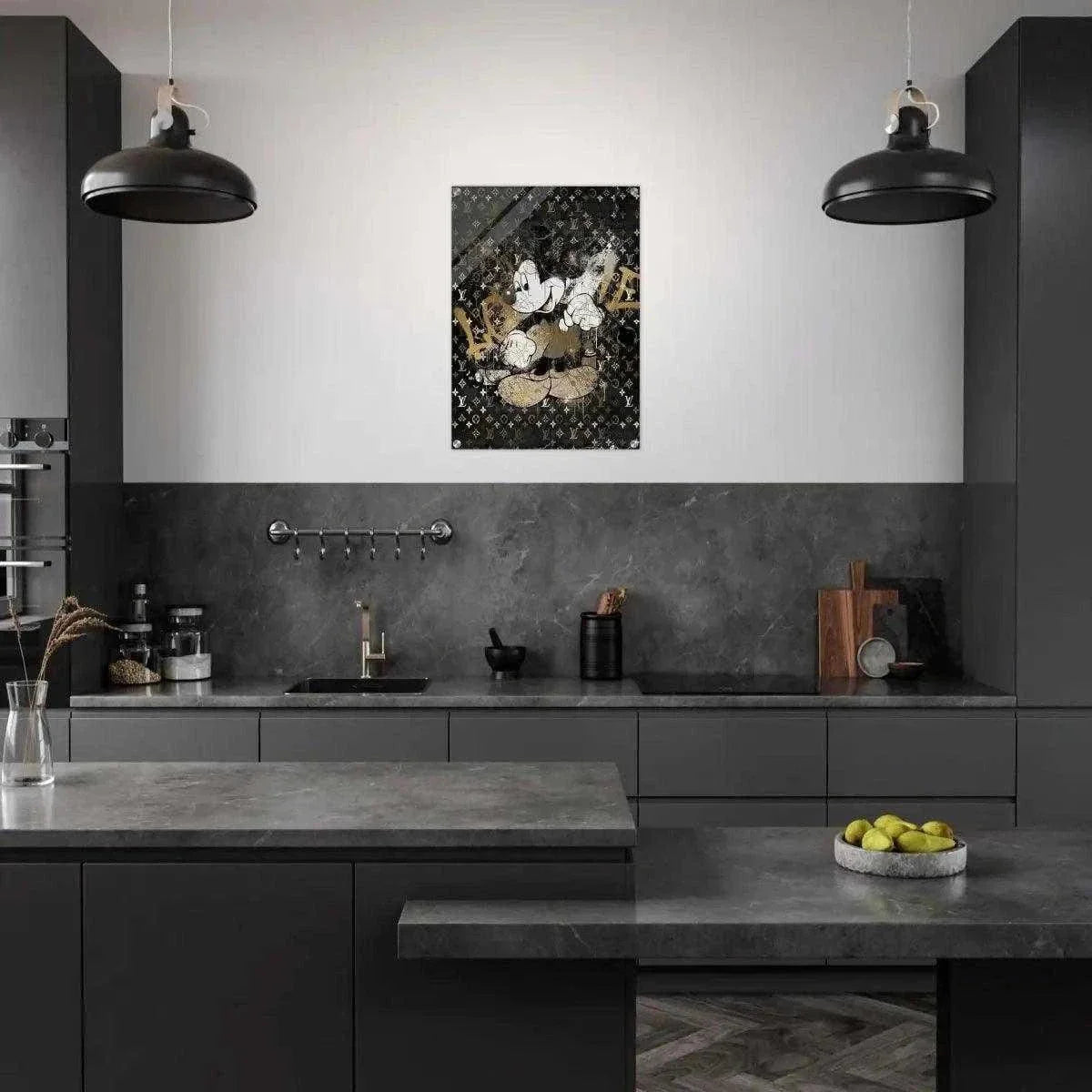 Vintage Mickey - Leinwandbild Luxuriös by SimpleCanvas