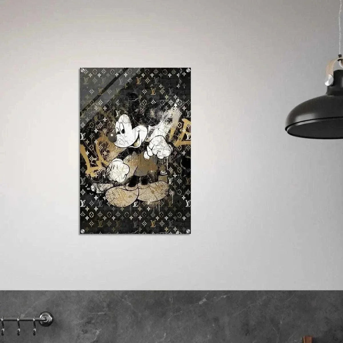 Vintage Mickey - Leinwandbild Luxuriös by SimpleCanvas