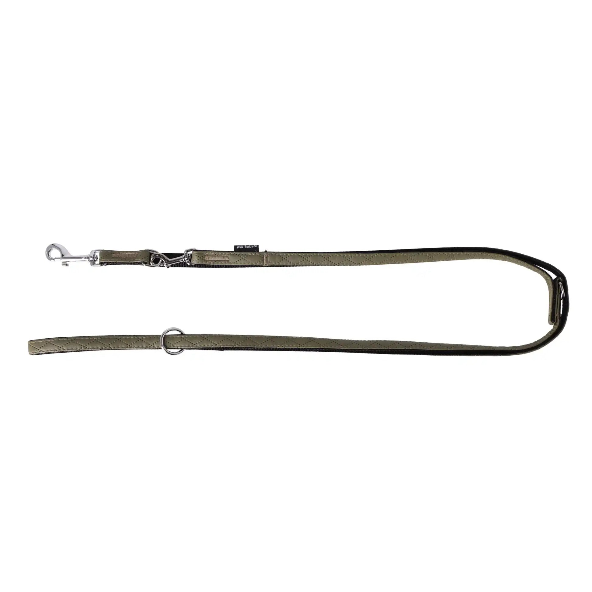 Leine Khakigrün Aus Nylon Längenverstellbar Im Rautendesign by Benny Burton