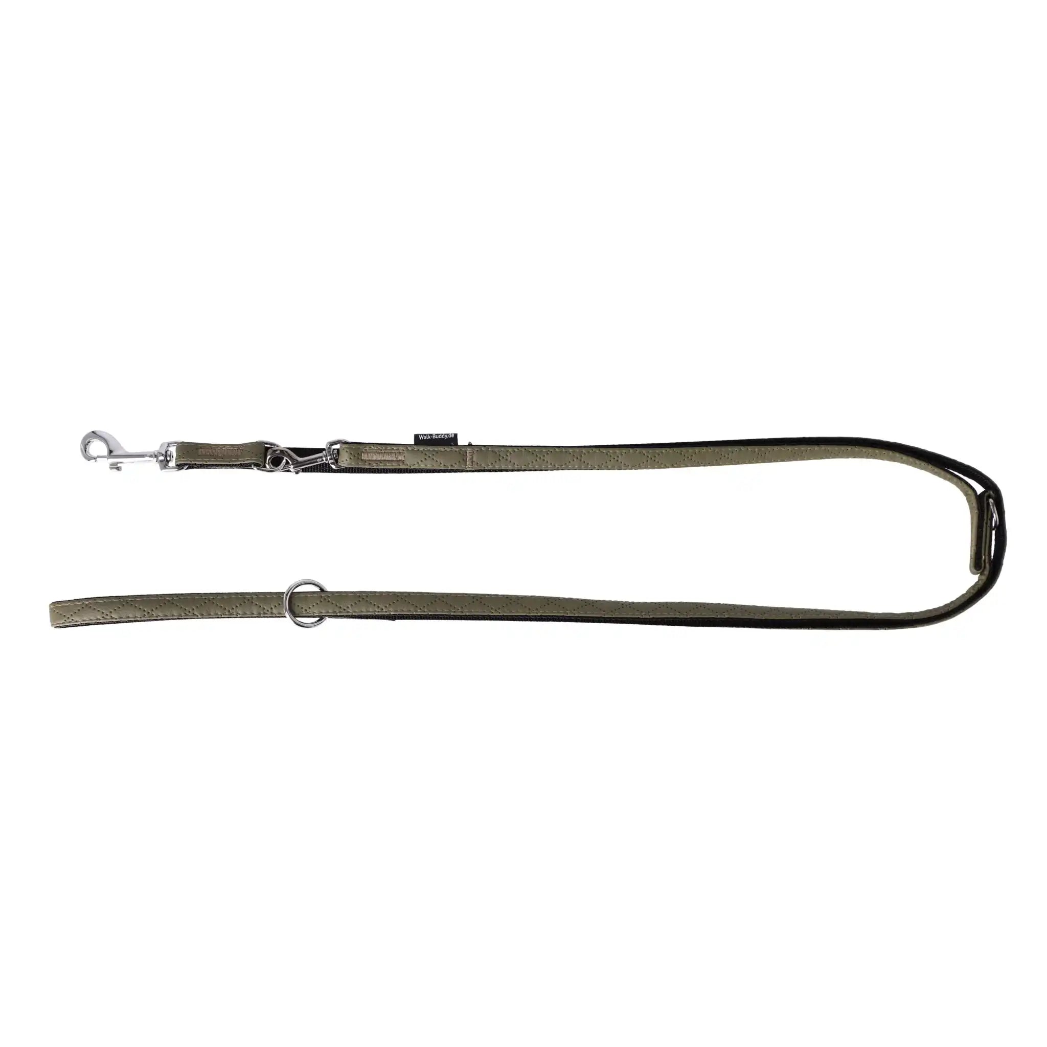 Leine Khakigrün Aus Nylon Längenverstellbar Im Rautendesign by Benny Burton