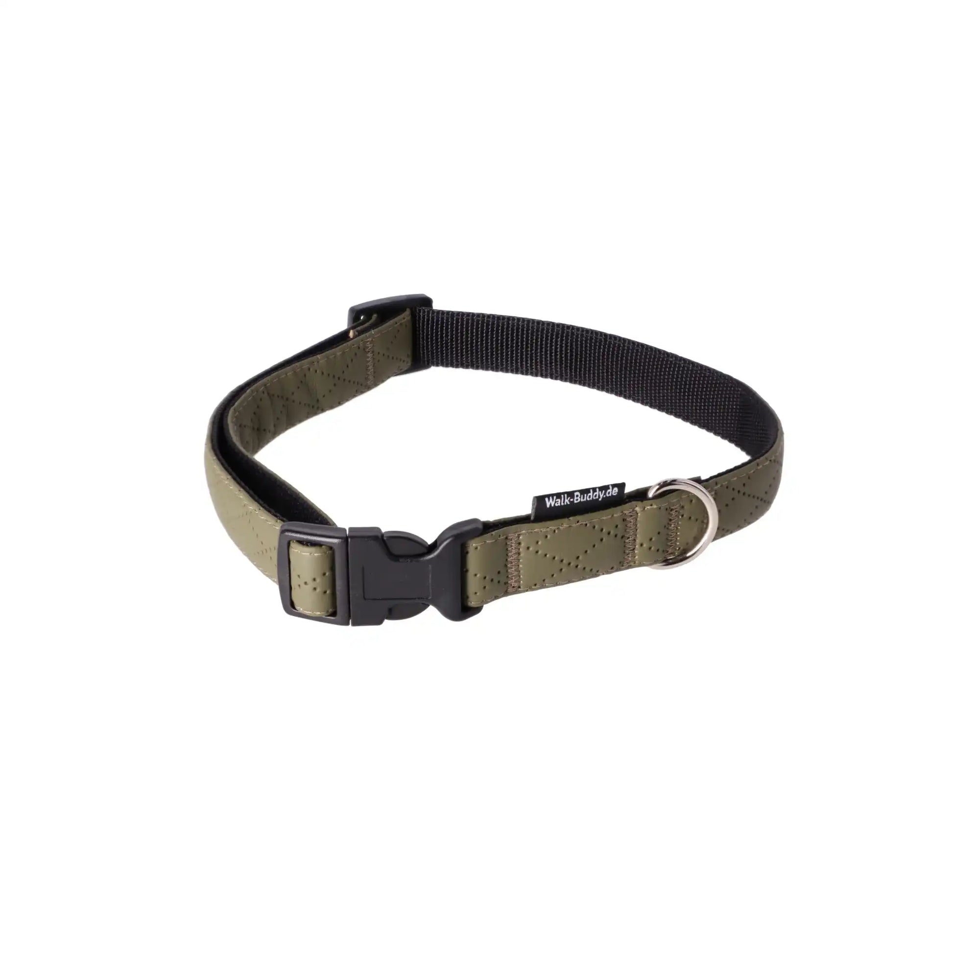 Halsband Khakigrün In Nylon Längenverstellbar Im Rautendesign by Benny Burton