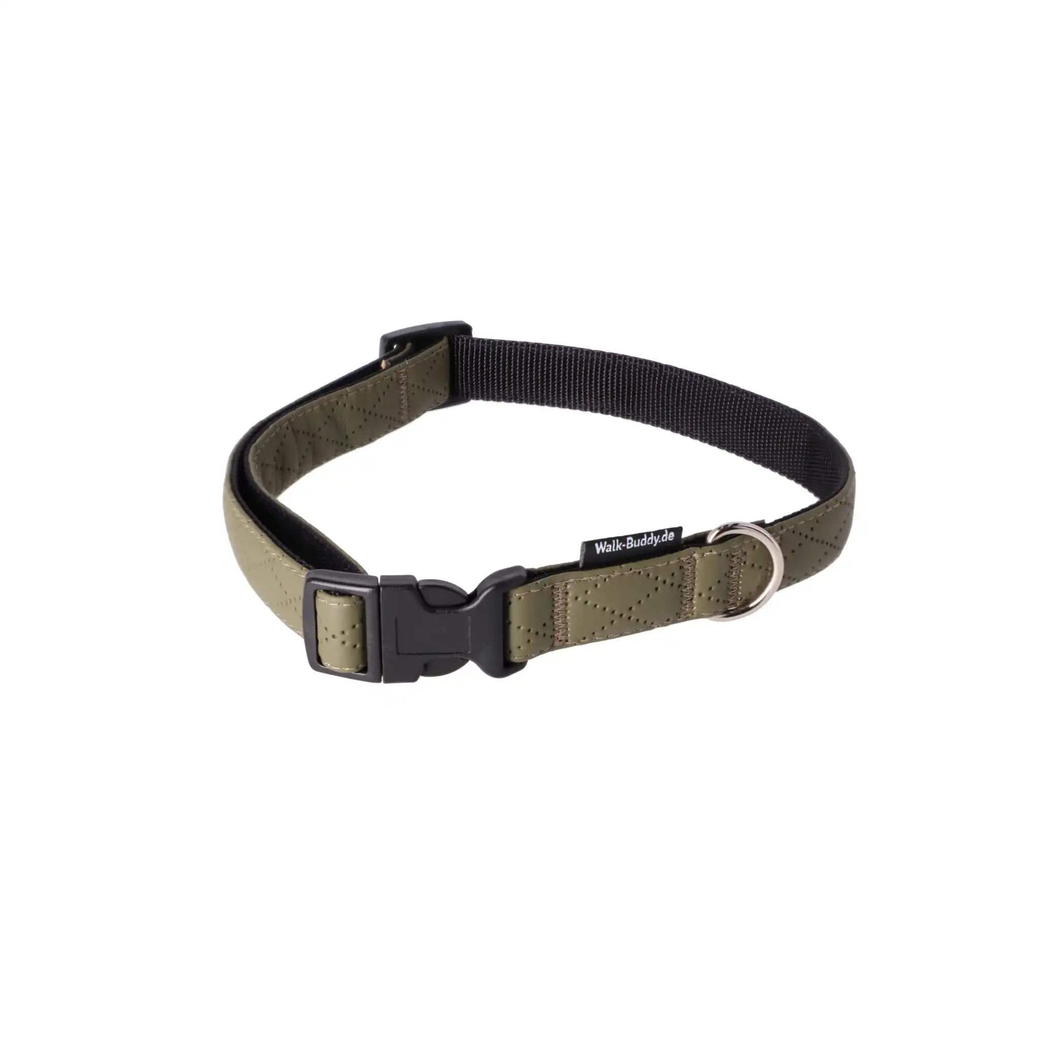 Halsband Khakigrün In Nylon Längenverstellbar Im Rautendesign by Benny Burton