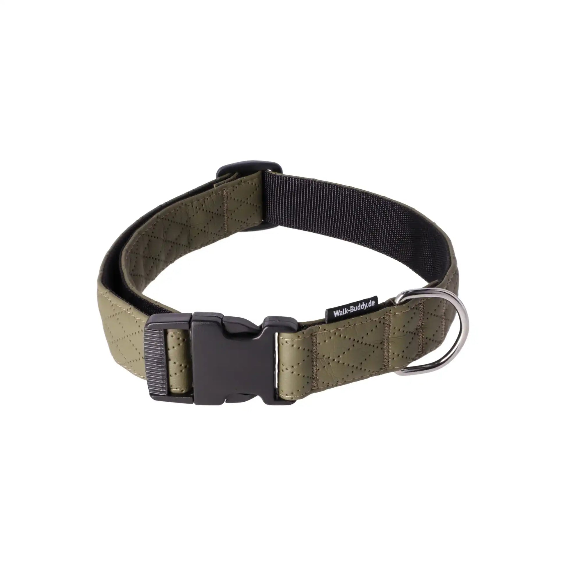 Halsband Khakigrün In Nylon Längenverstellbar Im Rautendesign by Benny Burton
