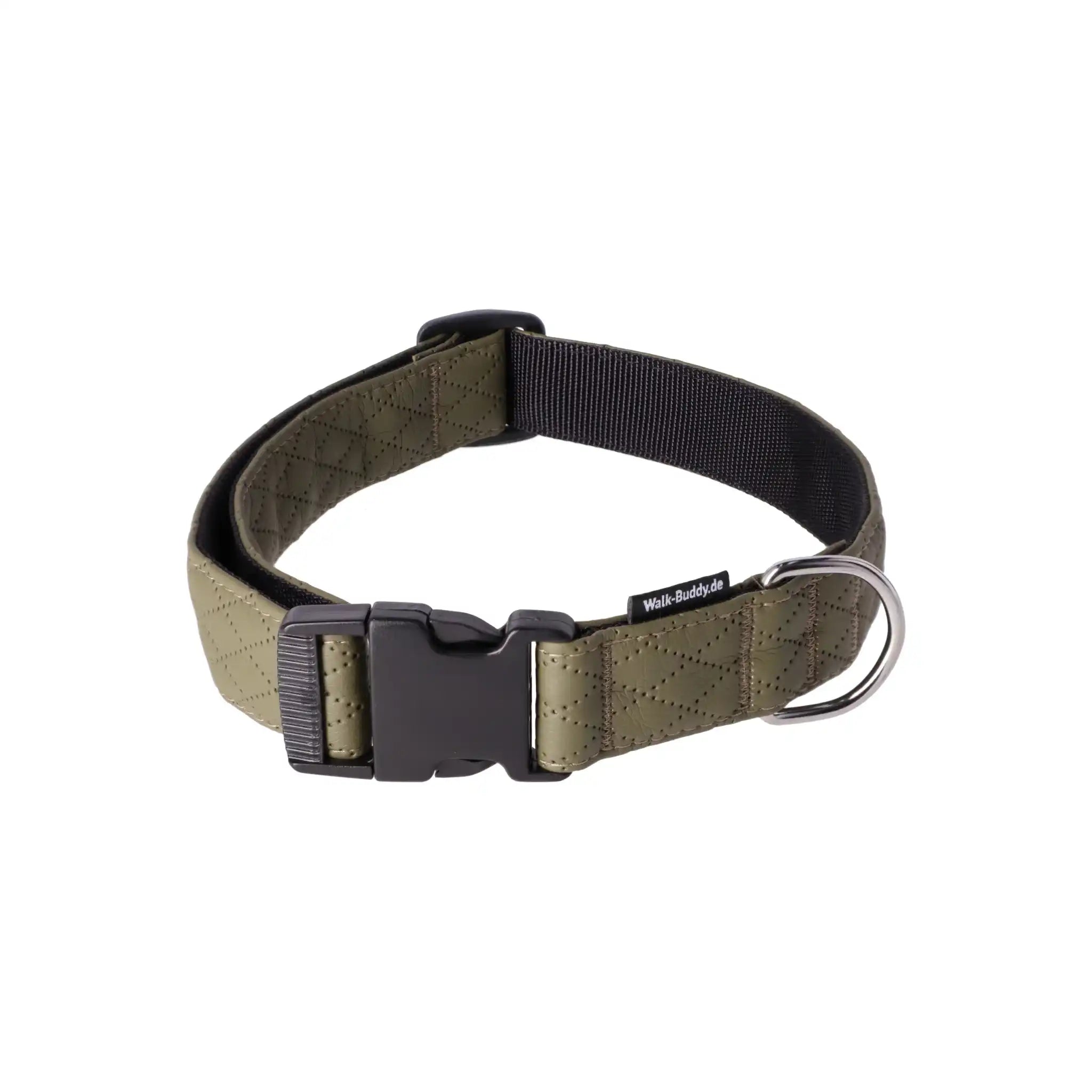 Halsband Khakigrün In Nylon Längenverstellbar Im Rautendesign by Benny Burton