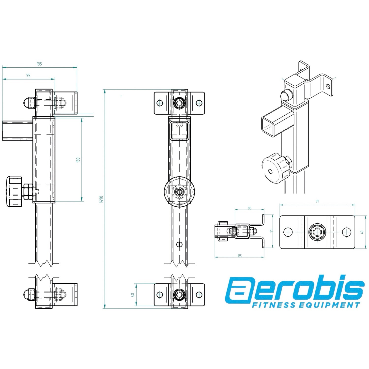 Wall Rail - Fast height adjustment for revvll and Kinetic Trainer