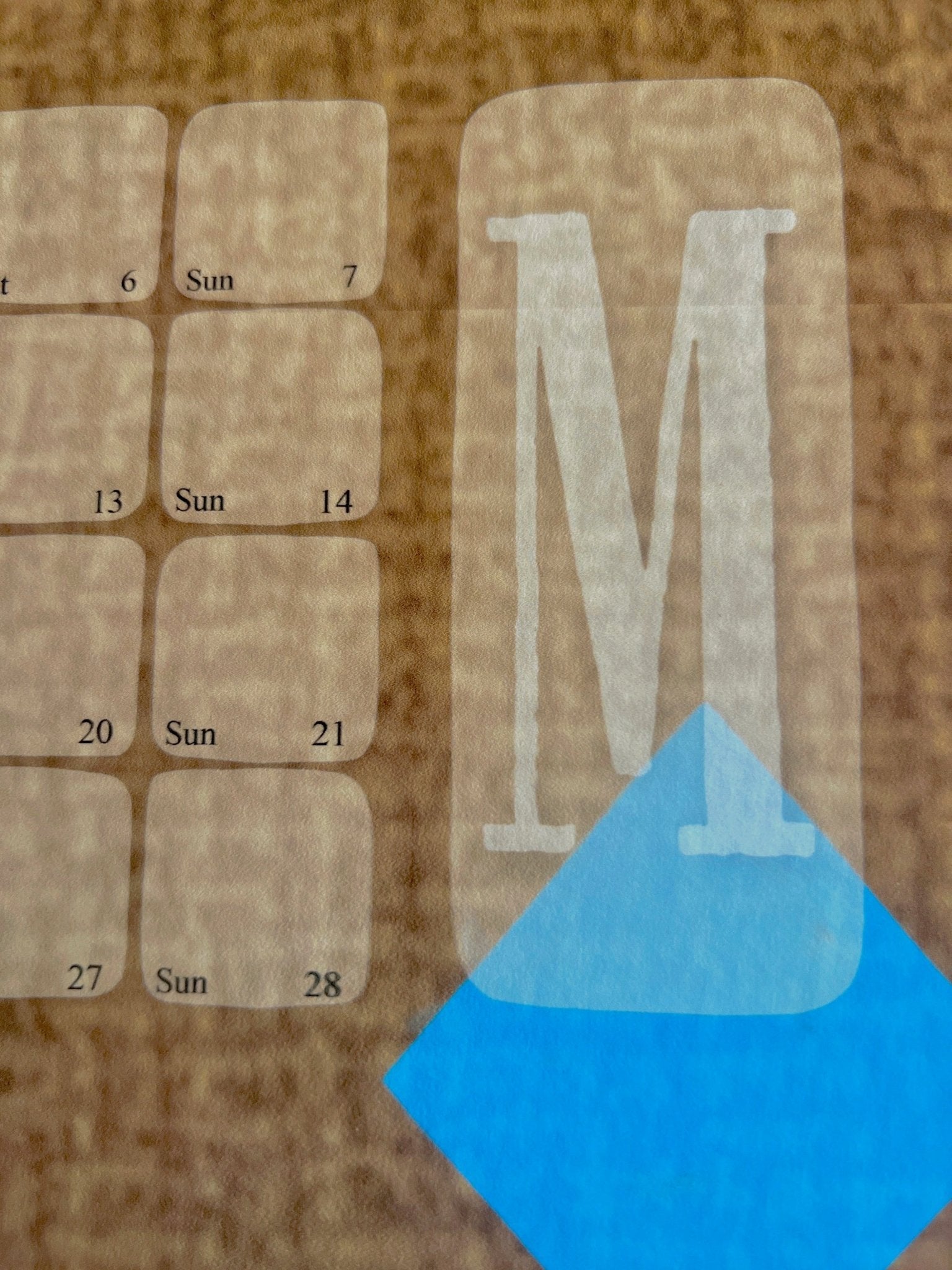 Wandkalender // Kilim Big Mountain braun pink