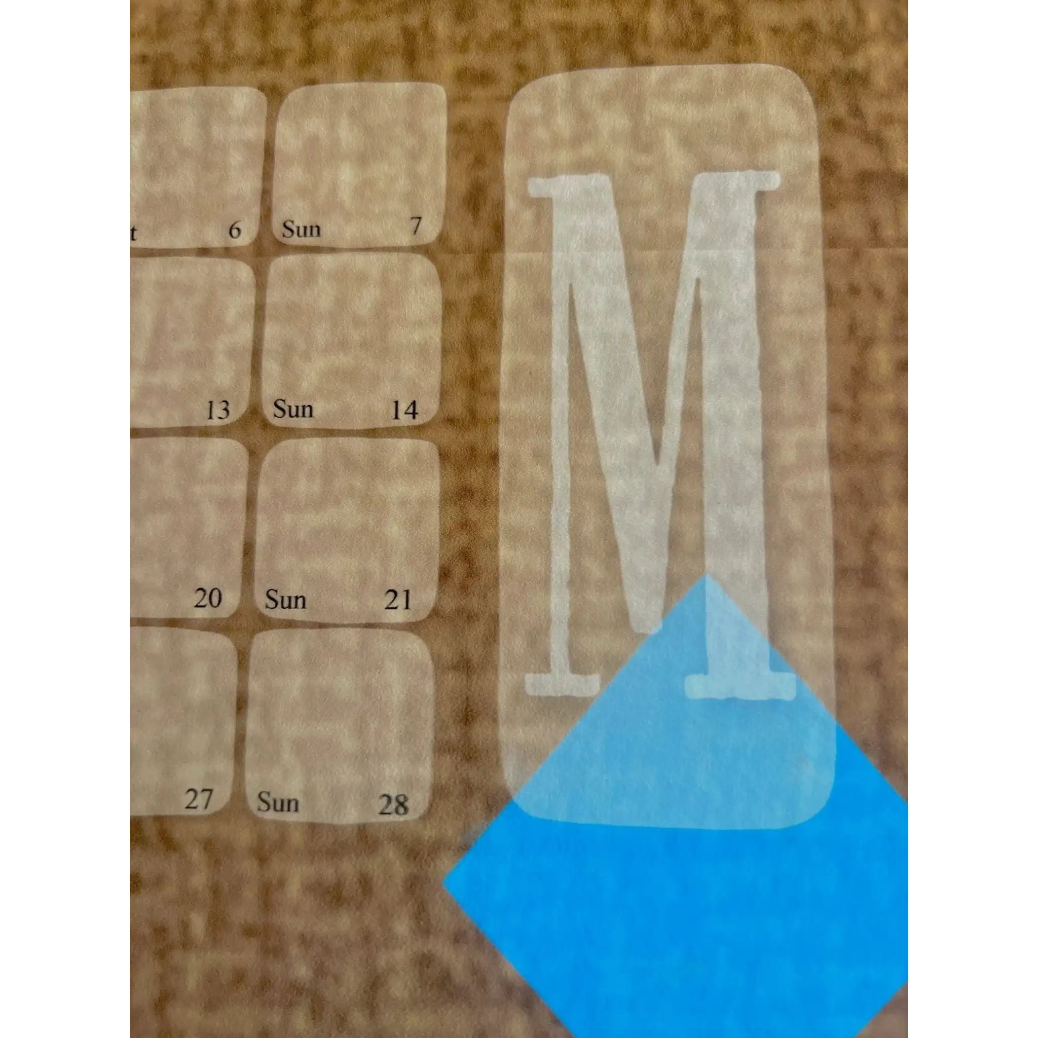 Wandkalender // Kilim Big Mountain braun pink