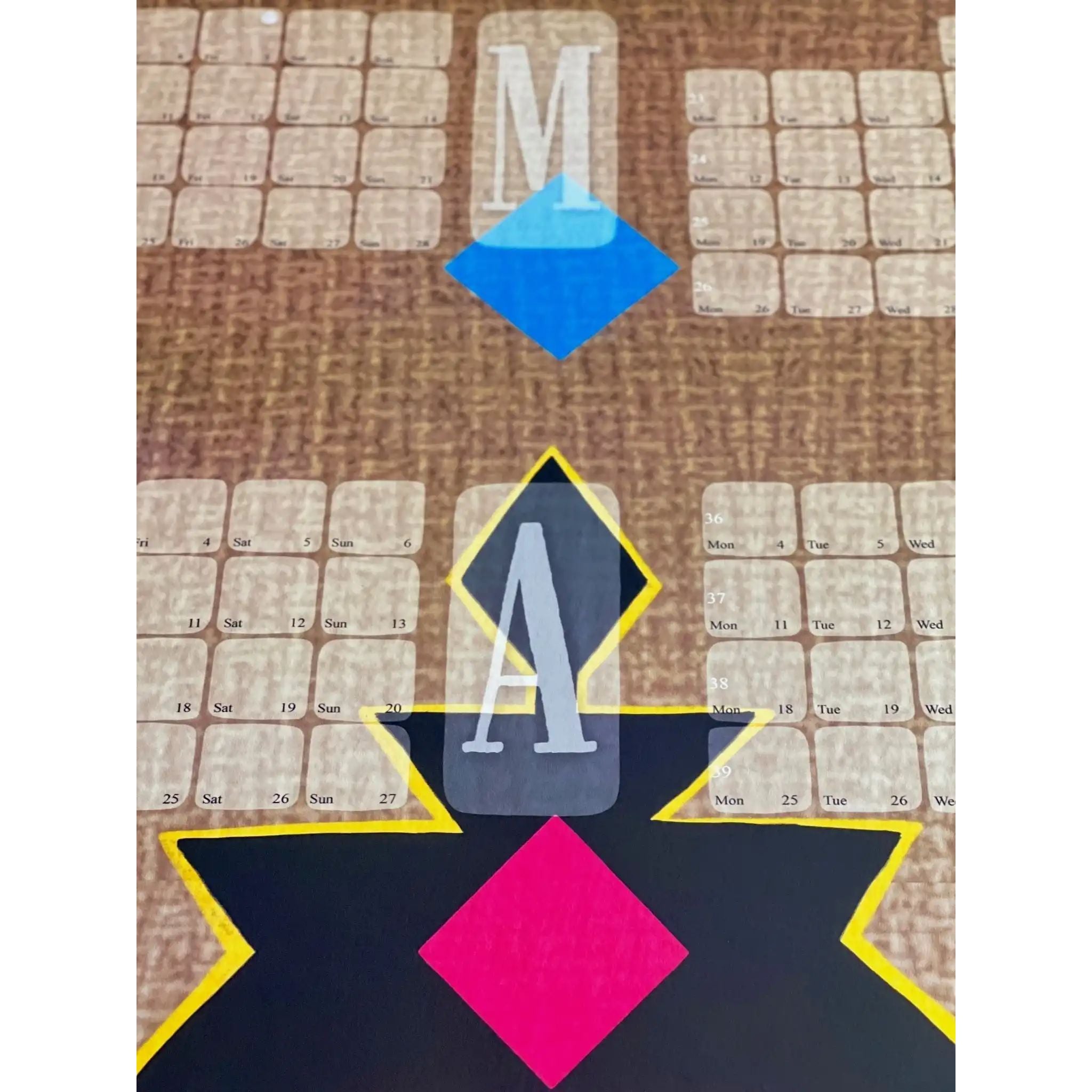 Wandkalender // Kilim Big Mountain braun pink