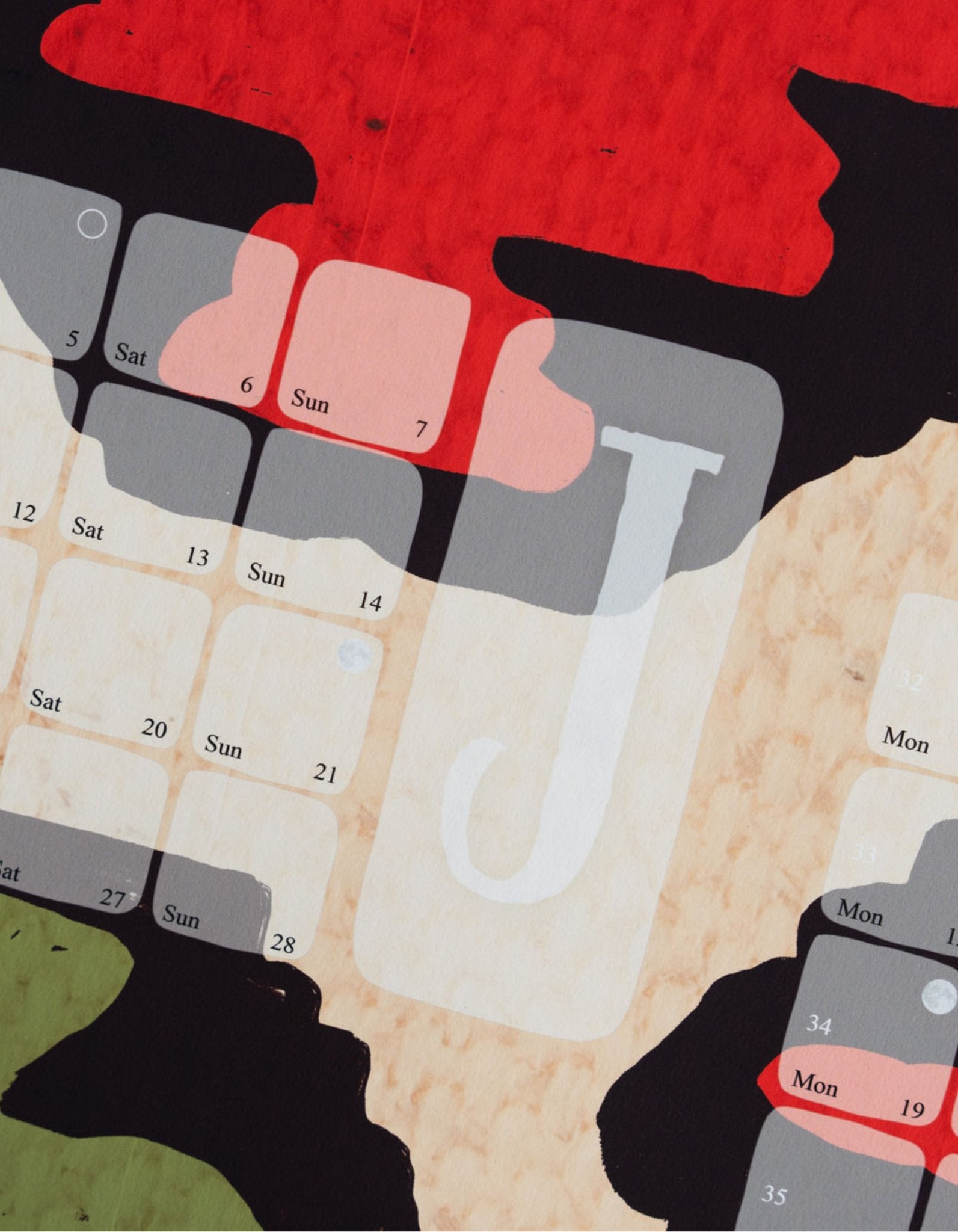 Wandkalender // Kilim Leo creme