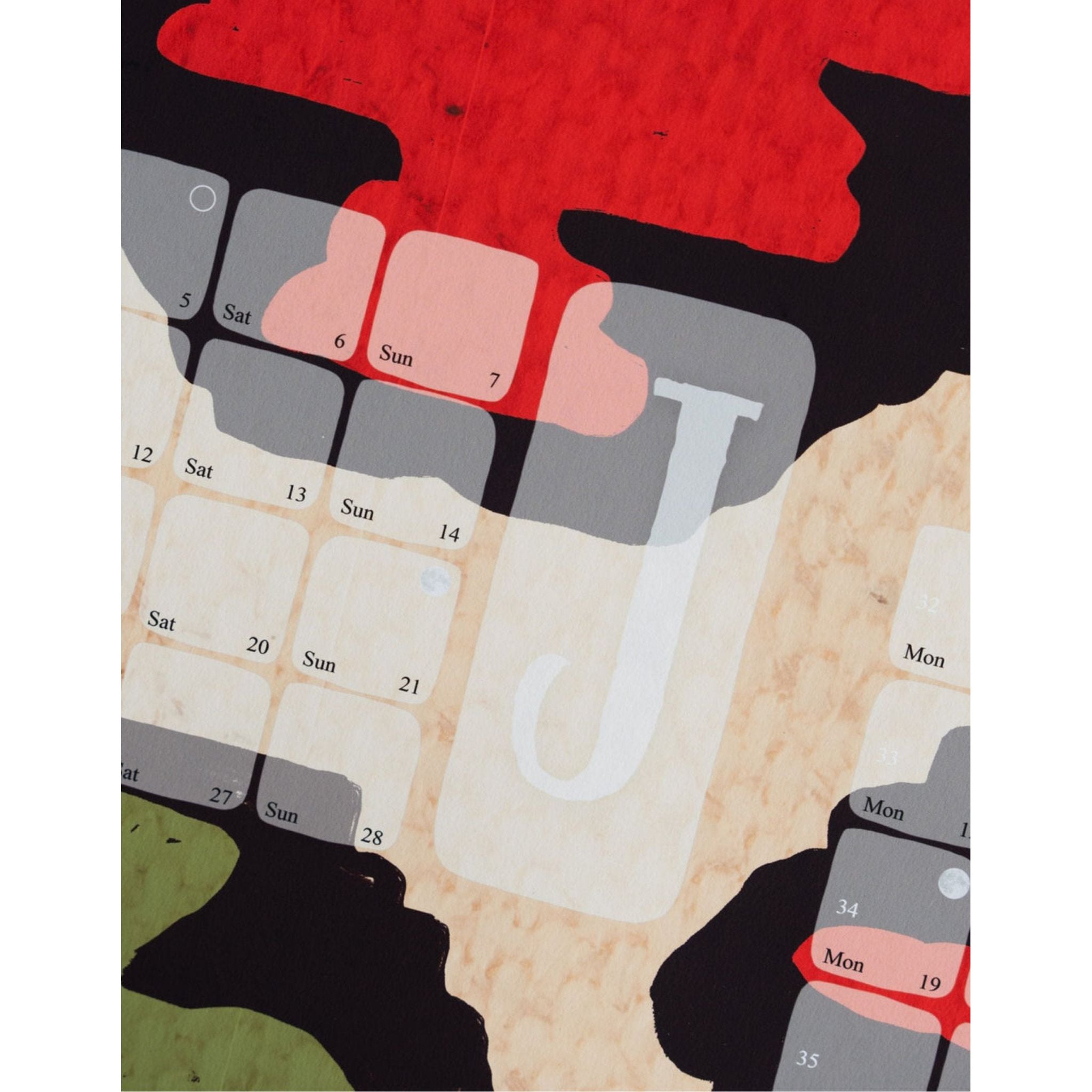 Wandkalender // Kilim Leo creme