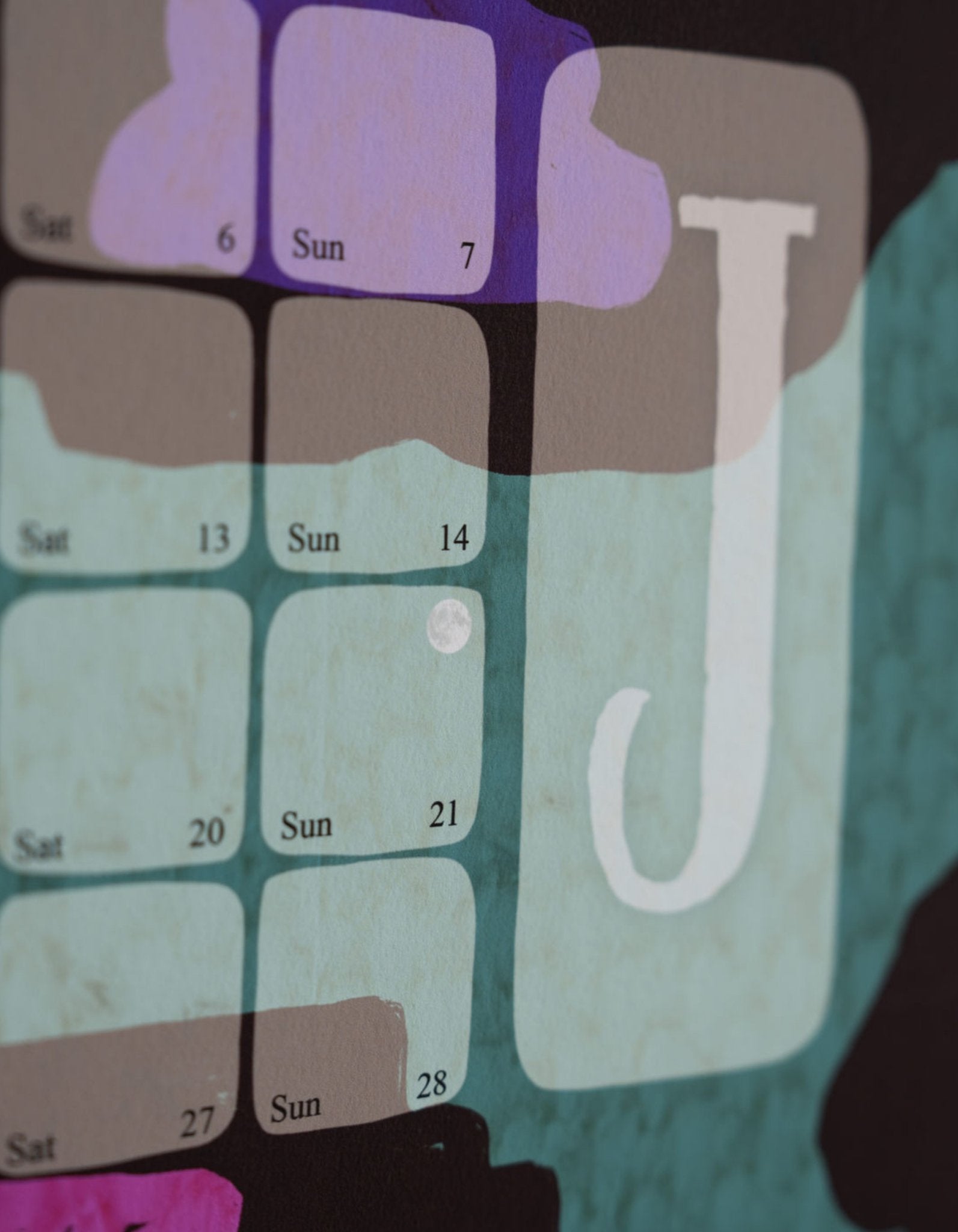 Wandkalender // Kilim Leo mint