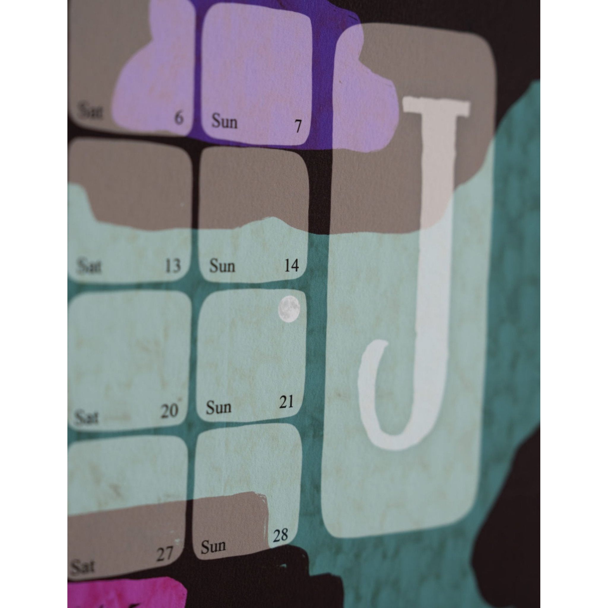 Wandkalender // Kilim Leo mint